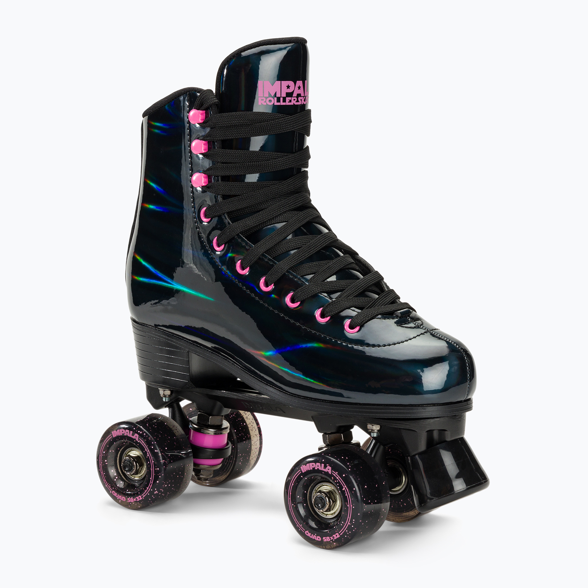 Wrotki damskie IMPALA Quad Skate black holographic 