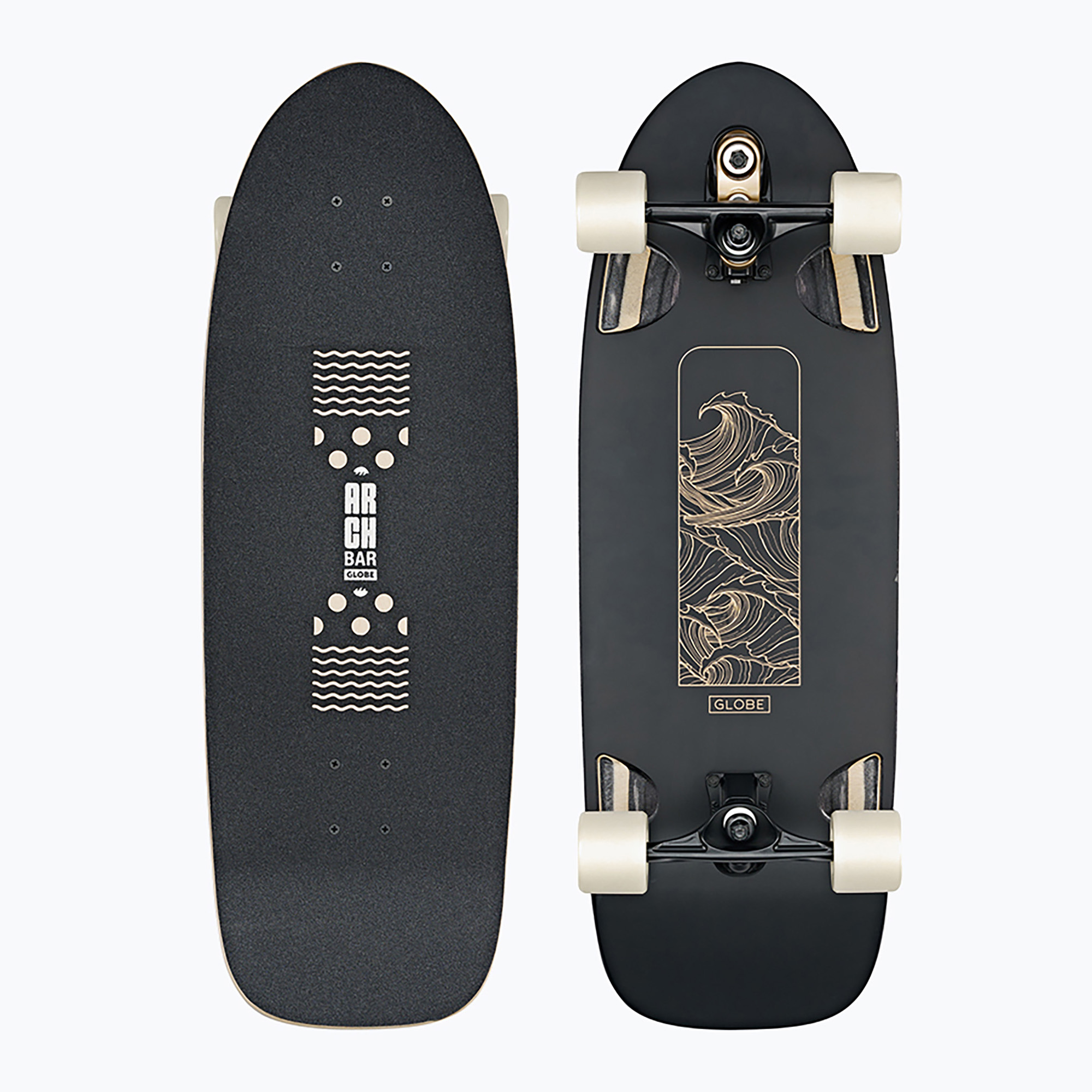 Globe Walrus nero/parlante cruiser skateboard (31") (Walrus 10525476SS_BLKPEAK)