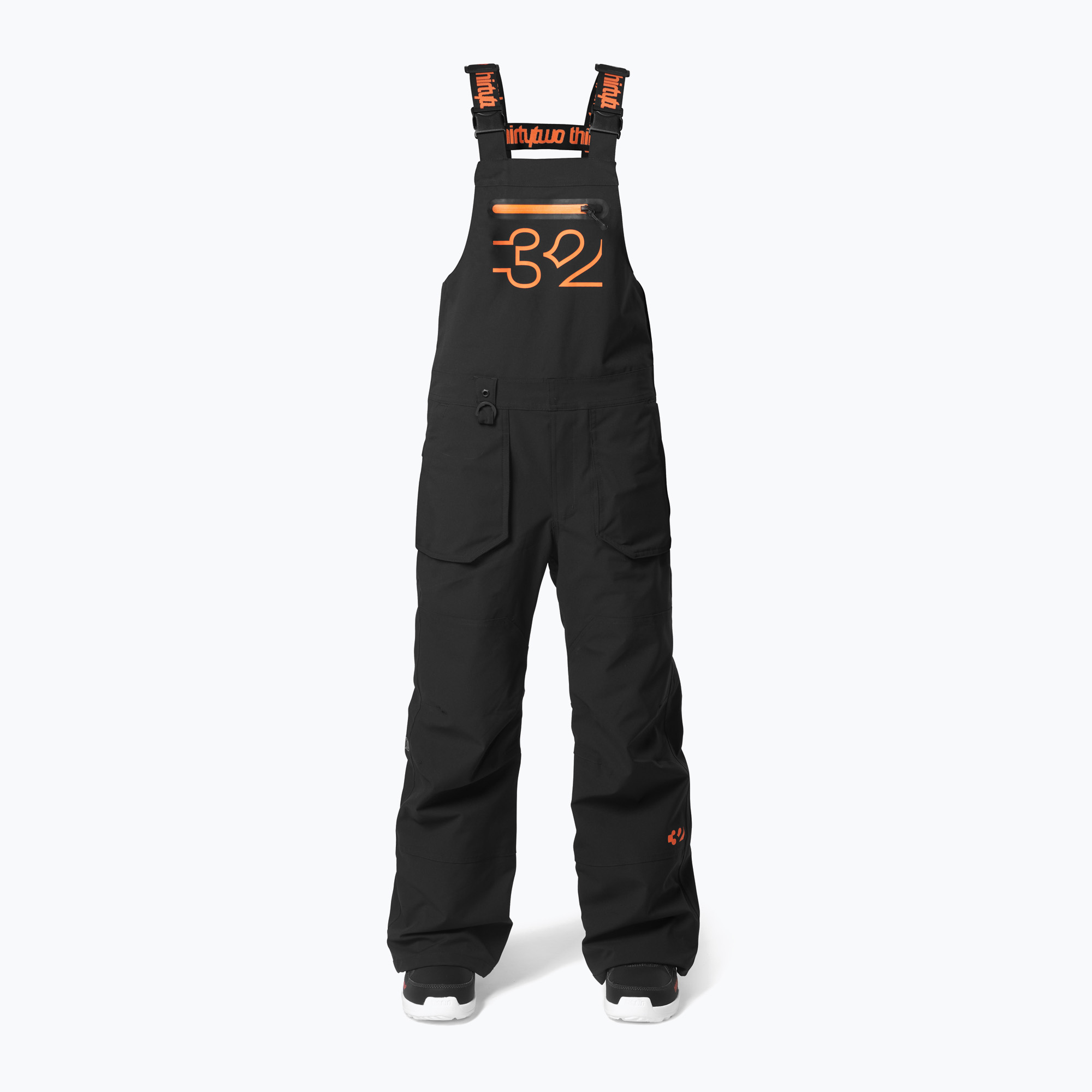 Детски панталони за сноуборд ThirtyTwo Youth Basement Bib black/orange