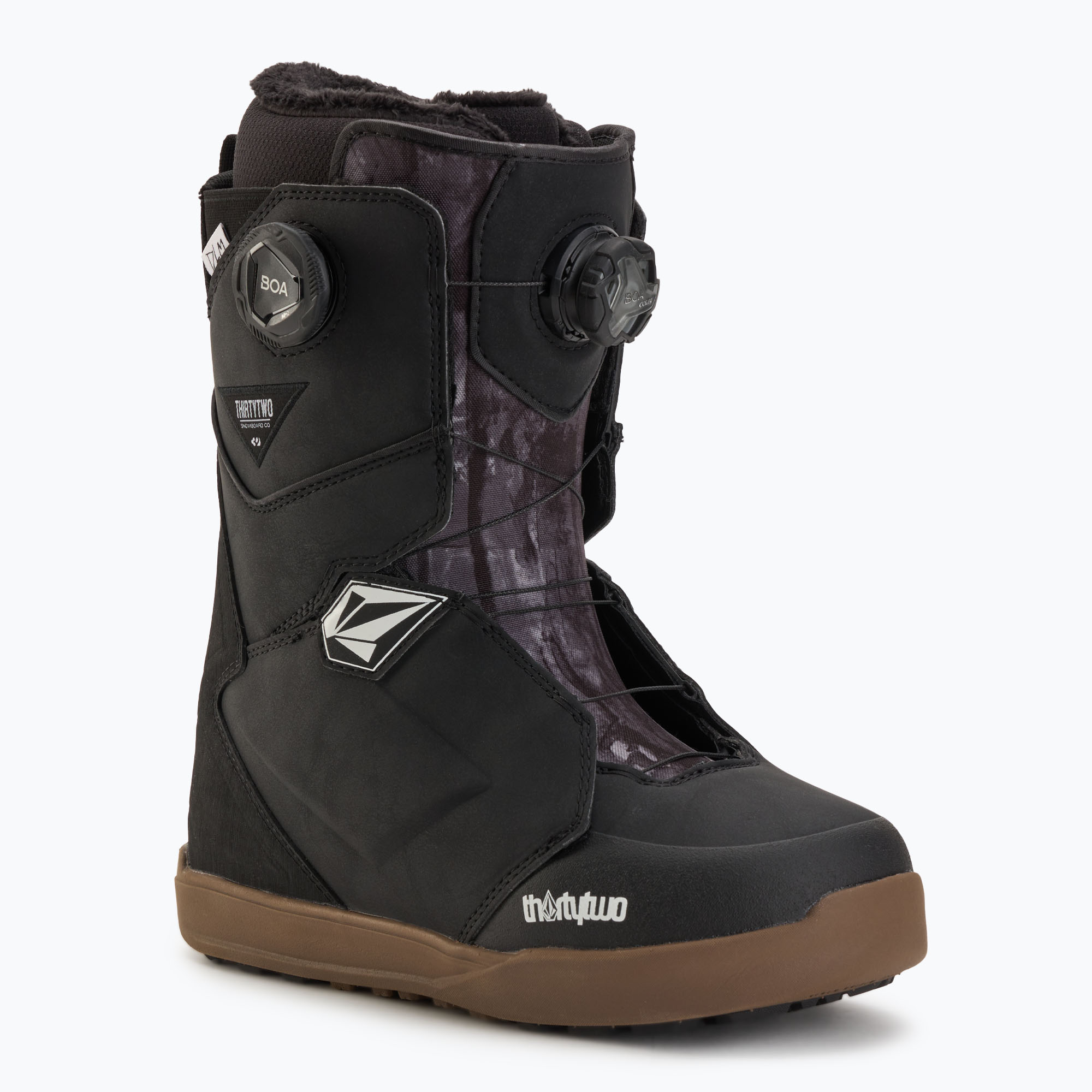 Women's snowboard boots ThirtyTwo Lashed Double Boa X Volcom W'S '24 black/grey/gum (37 EU)