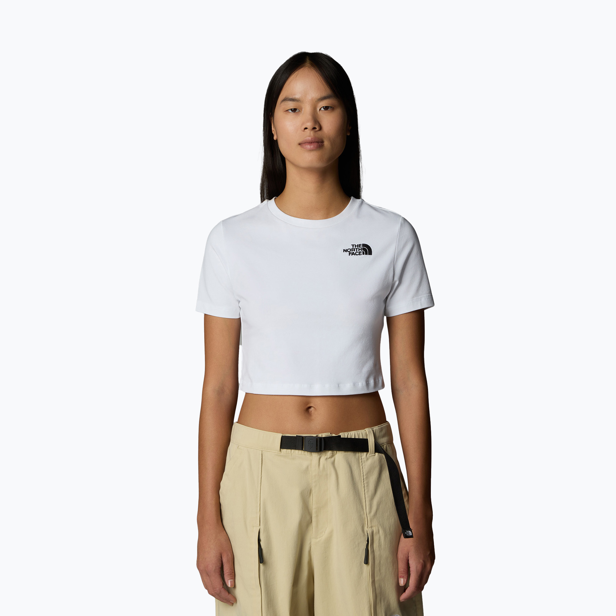 Дамска тениска The North Face Essential Cropped Slim Tee tnf white