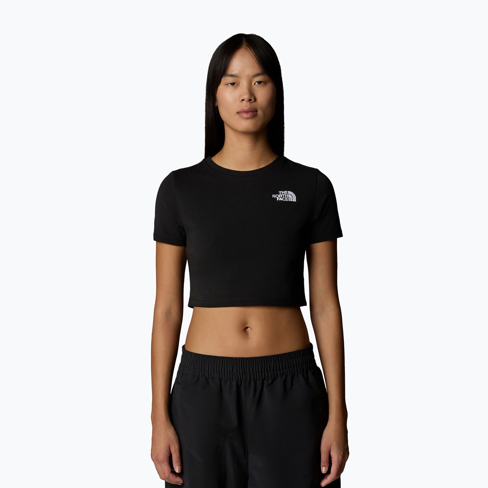 Women's T-shirt The North Face Essential Cropped Slim Tee tnf black (L)