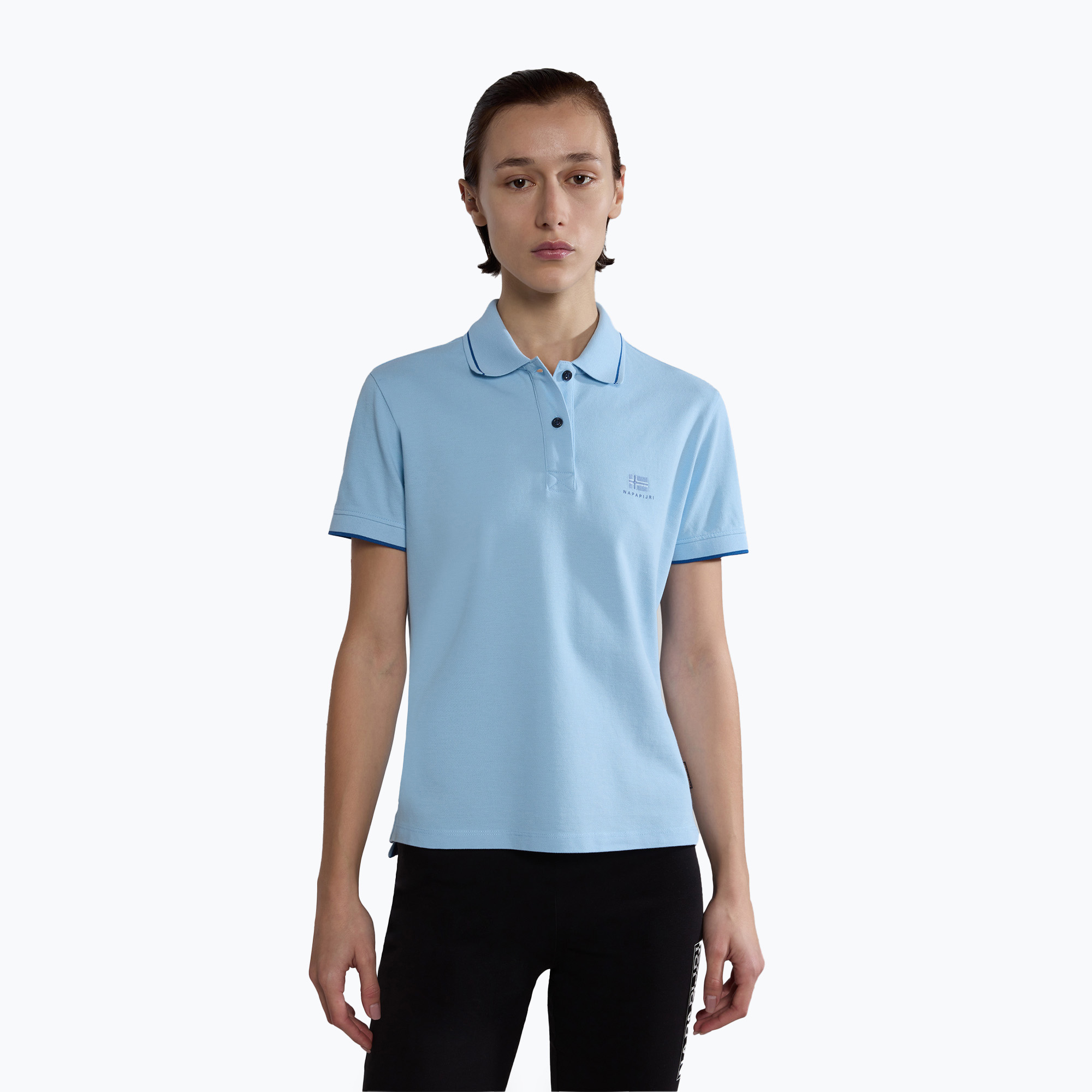 Koszulka polo damska Napapijri E-Nina blue clear 