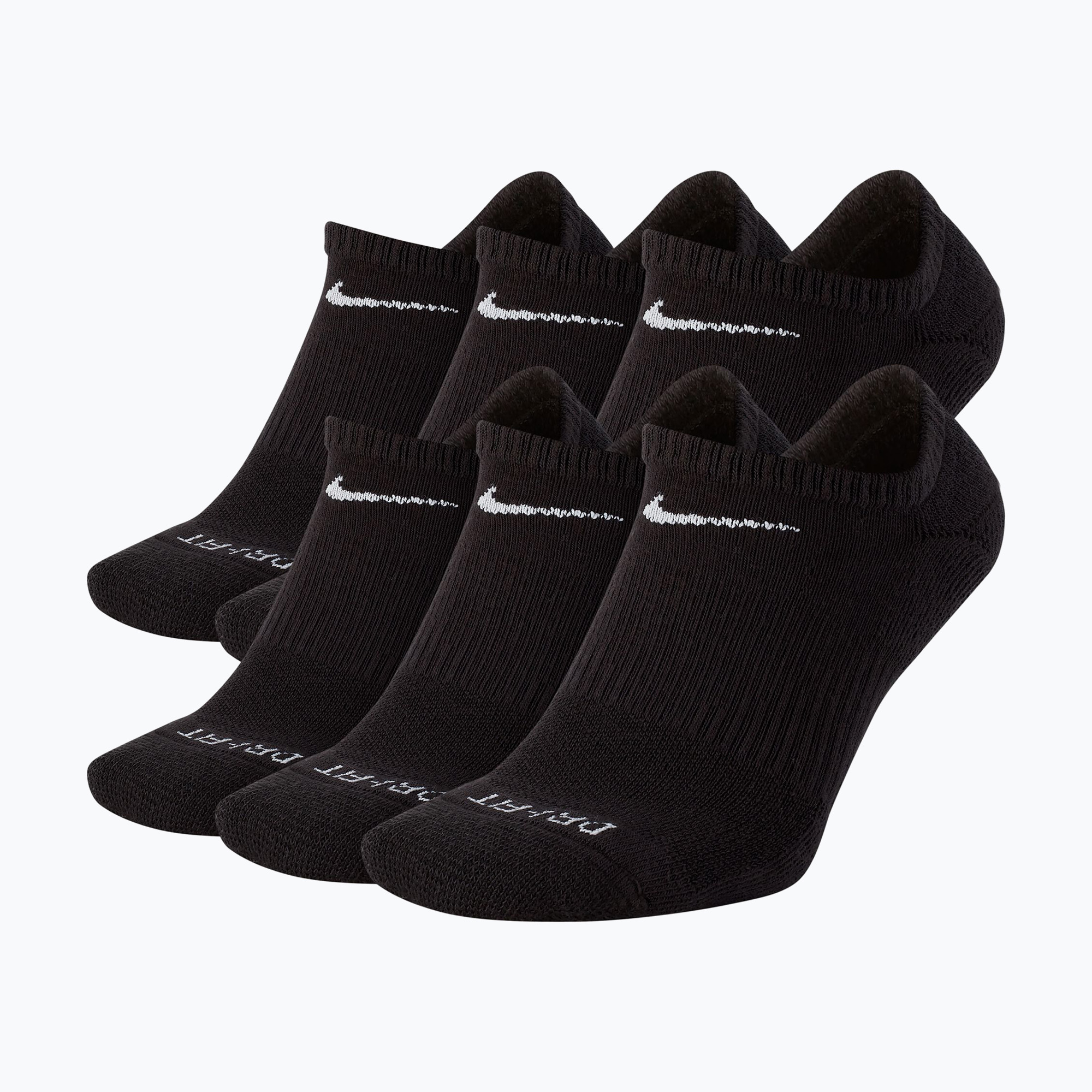 Herrensocken Nike Everyday Plus Cushioned No Show 6 Paar black/white