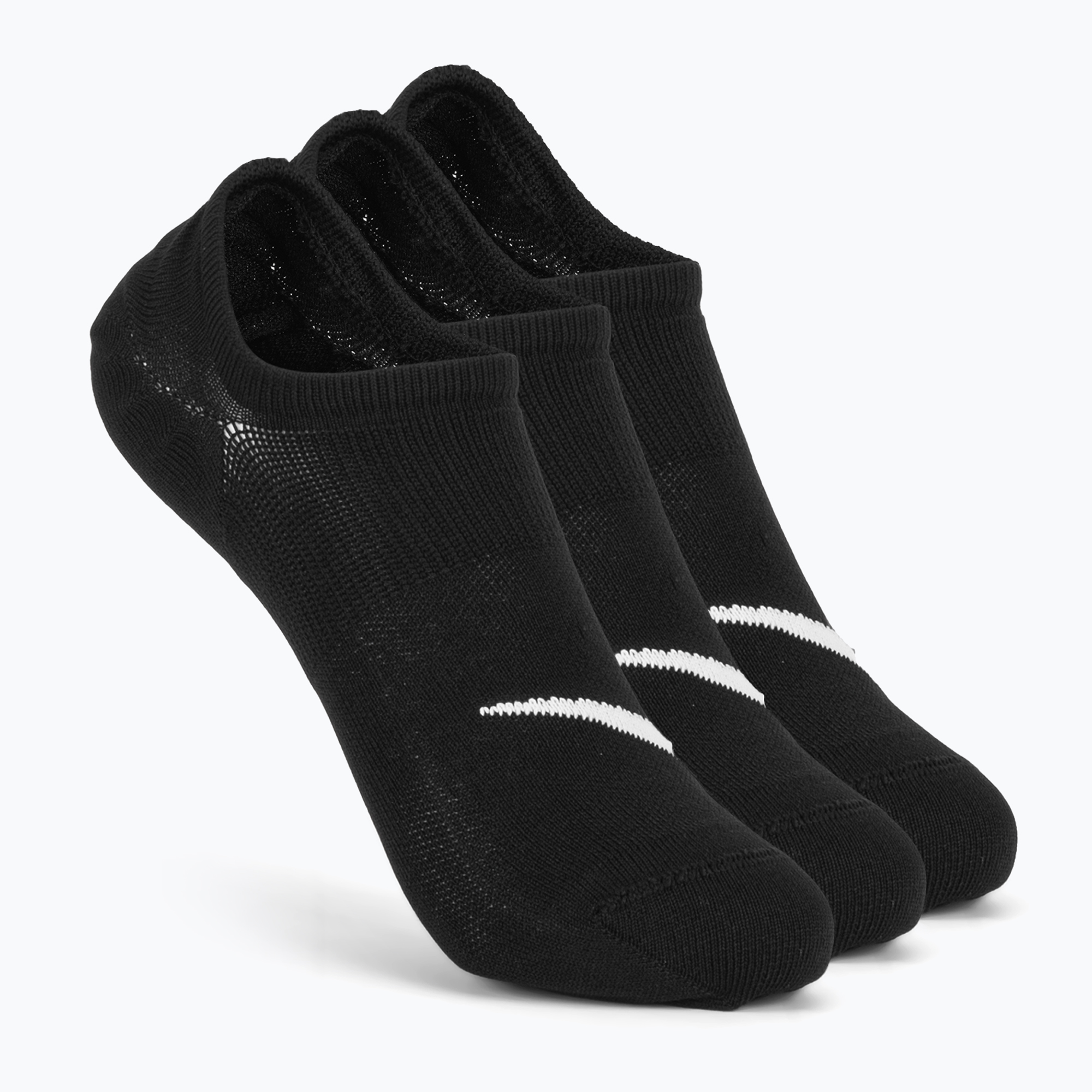 Șosete pentru femei Nike Everyday Plus Lightweight Footie 3 perechi black/white