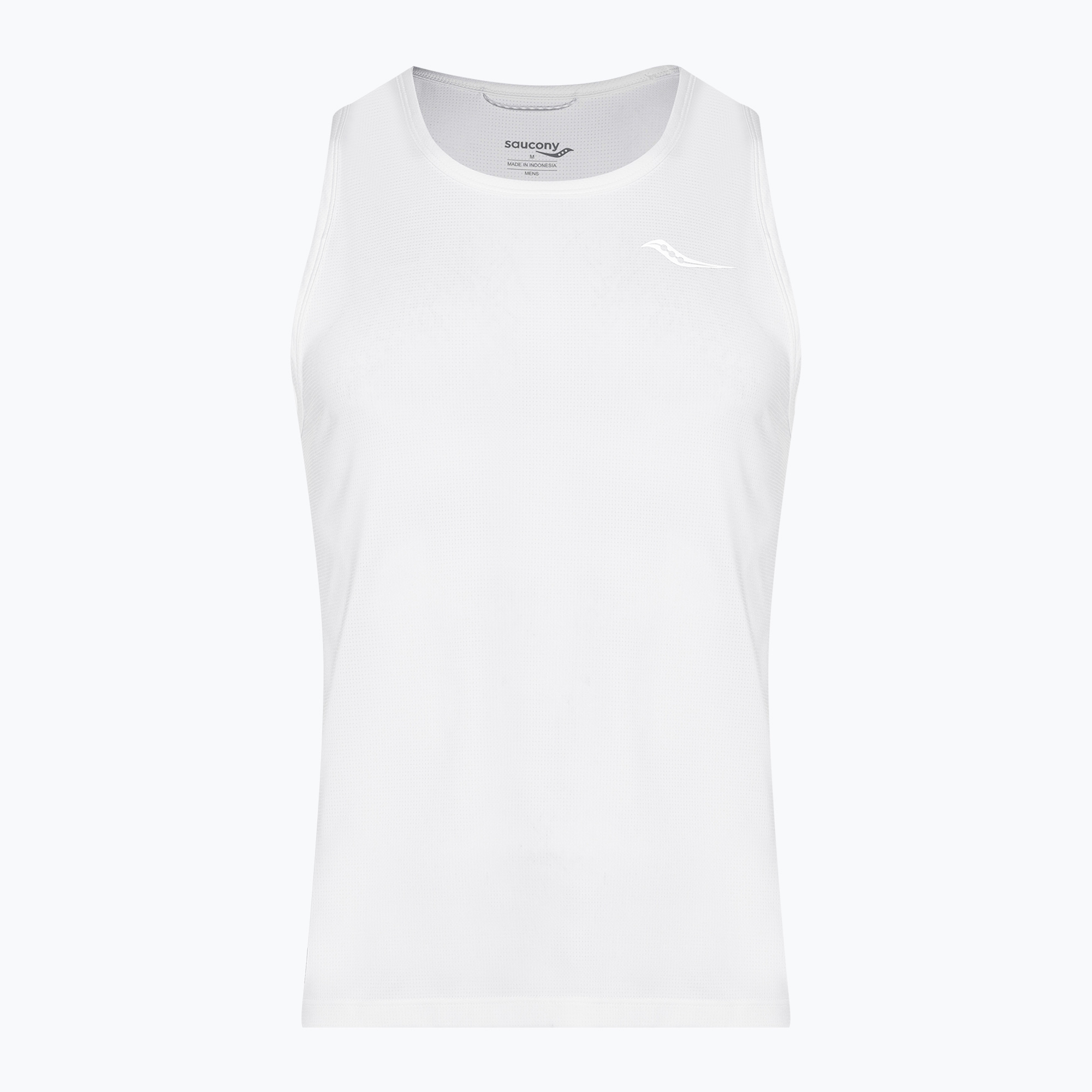 Koszulka do biegania męska Saucony Stopwatch Singlet white 