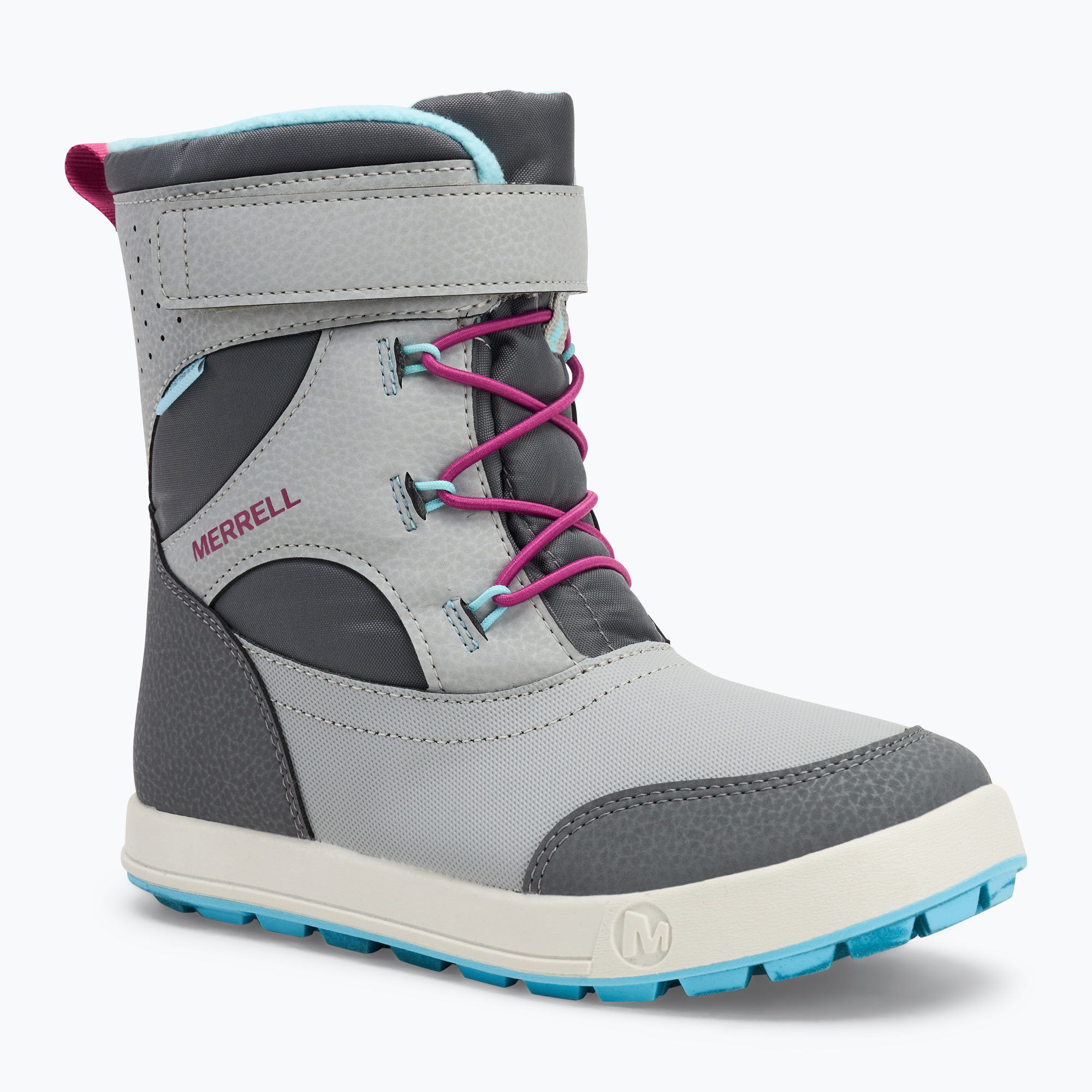 Śniegowce dziecięce Merrell Snow Storm 3.0 Wtrpf grey/turq 