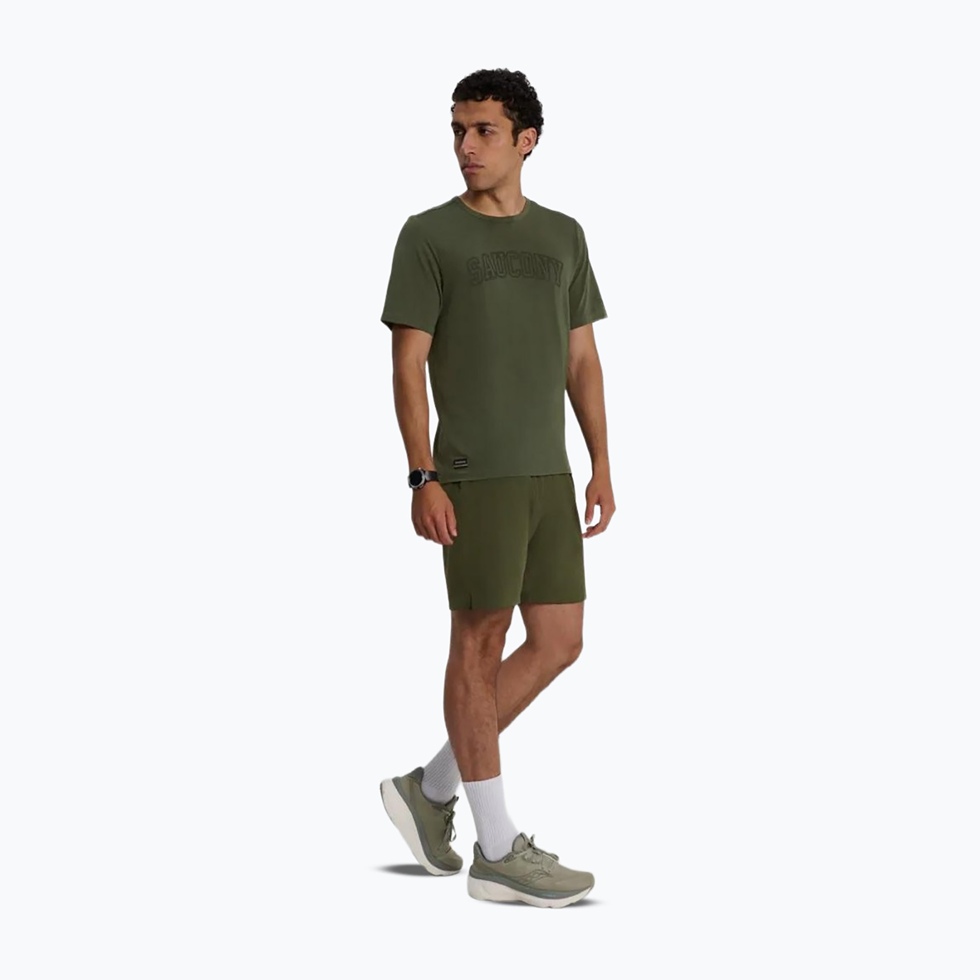 Мъжка тениска за бягане Saucony Stopwatch fatigue heather