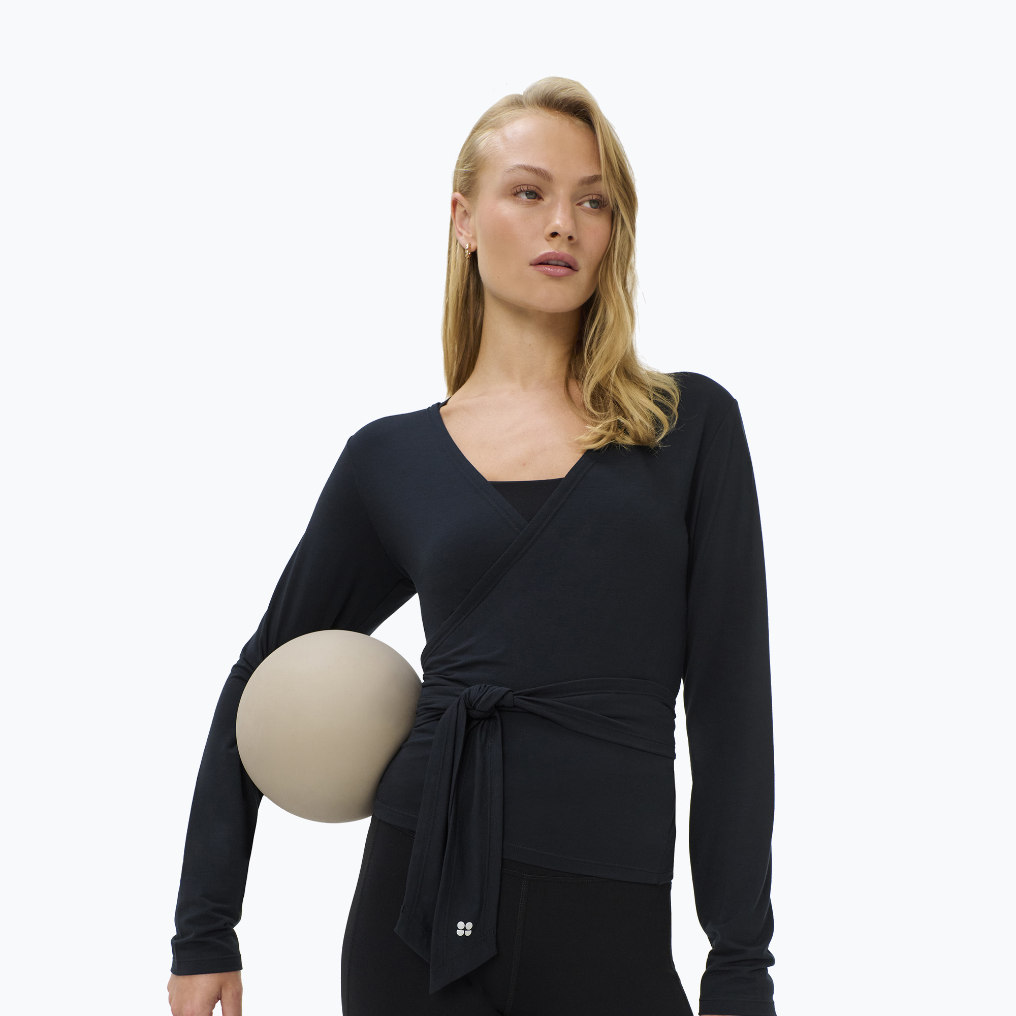 Дамска блуза с дълъг ръкав Sweaty Betty Soft Flow Studio Wear Your Way black