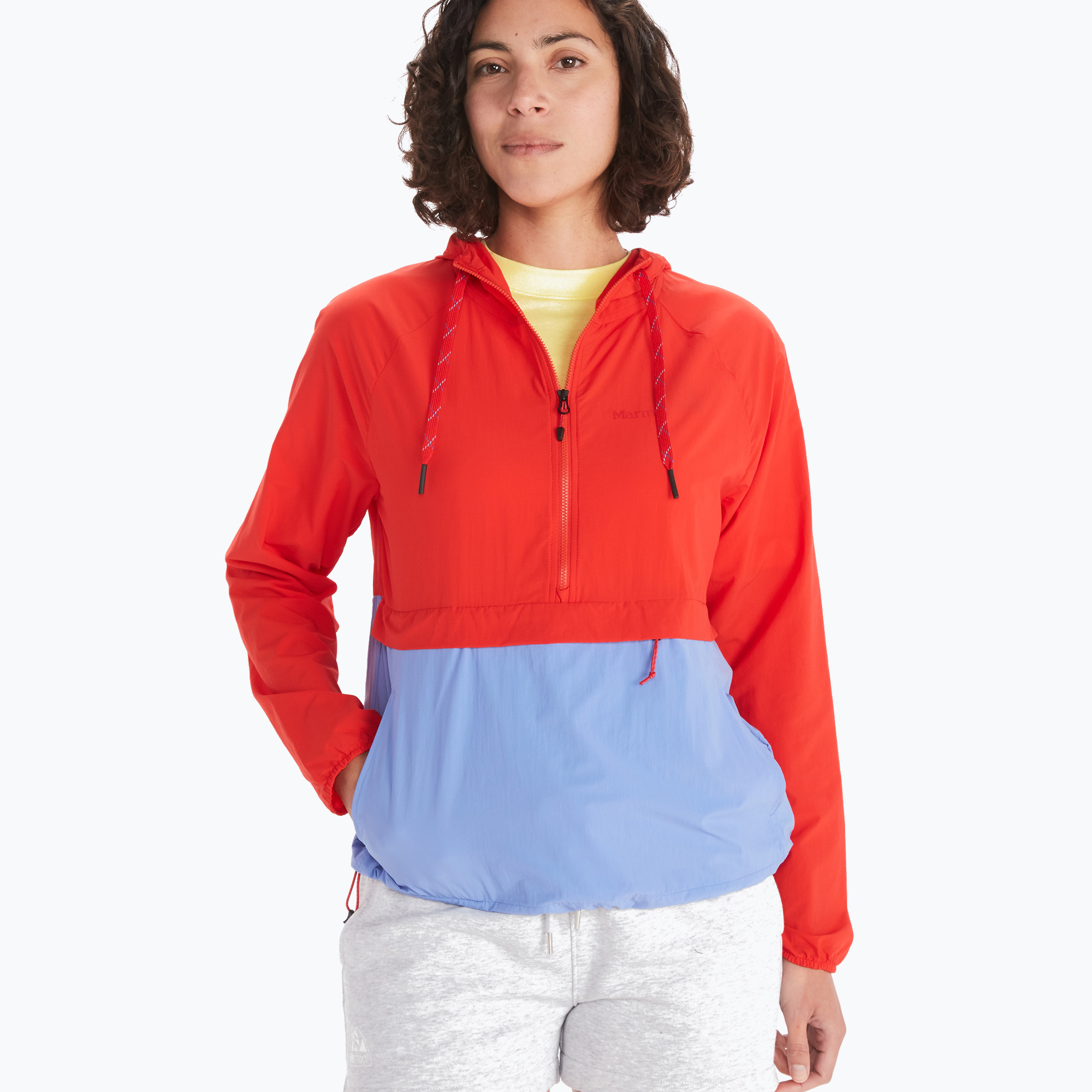 Kurtka przeciwwiatrowa damska Marmot Campana Anorak victory red/getaway blue 