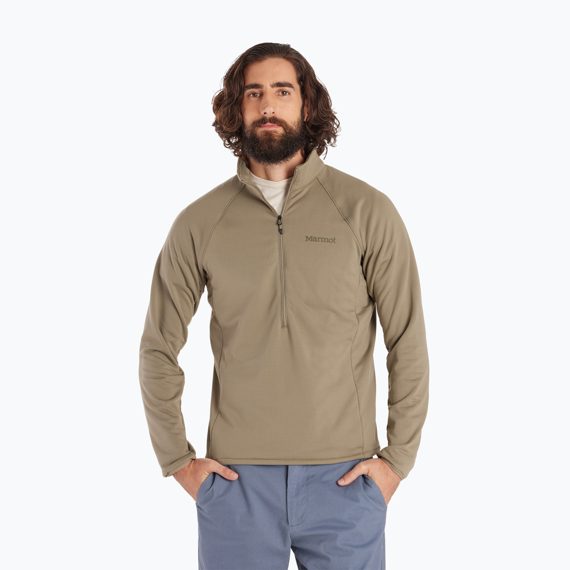 Bluza polarowa męska Marmot Leconte Fleece 1/2 Zip vetiver 