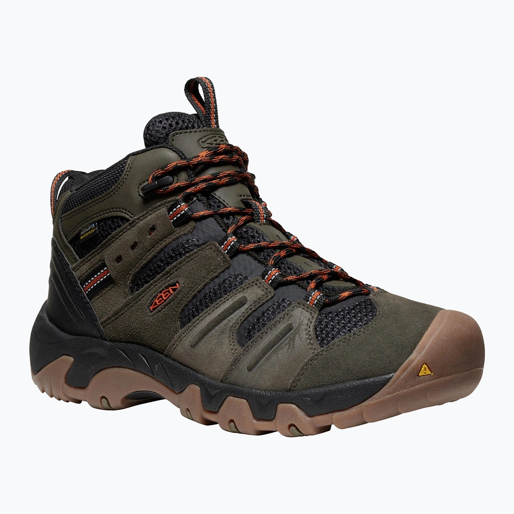 Buty trekkingowe męskie KEEN Headout Mid Waterproof black olive/fossil orange 