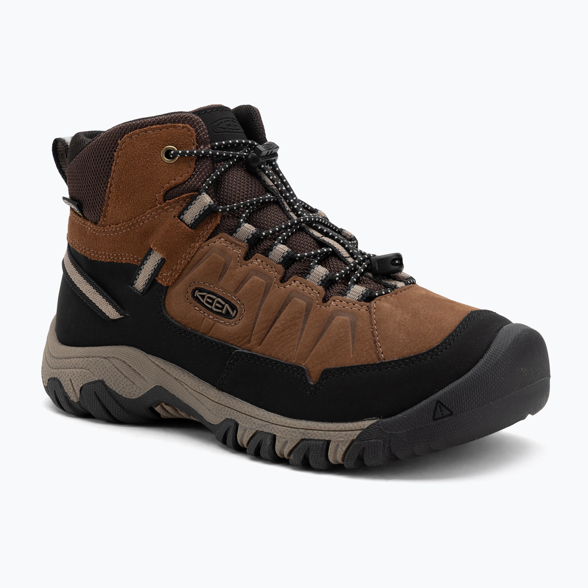 Buty trekkingowe dziecięce KEEN Targhee IV Mid Waterproof bison/brindle 