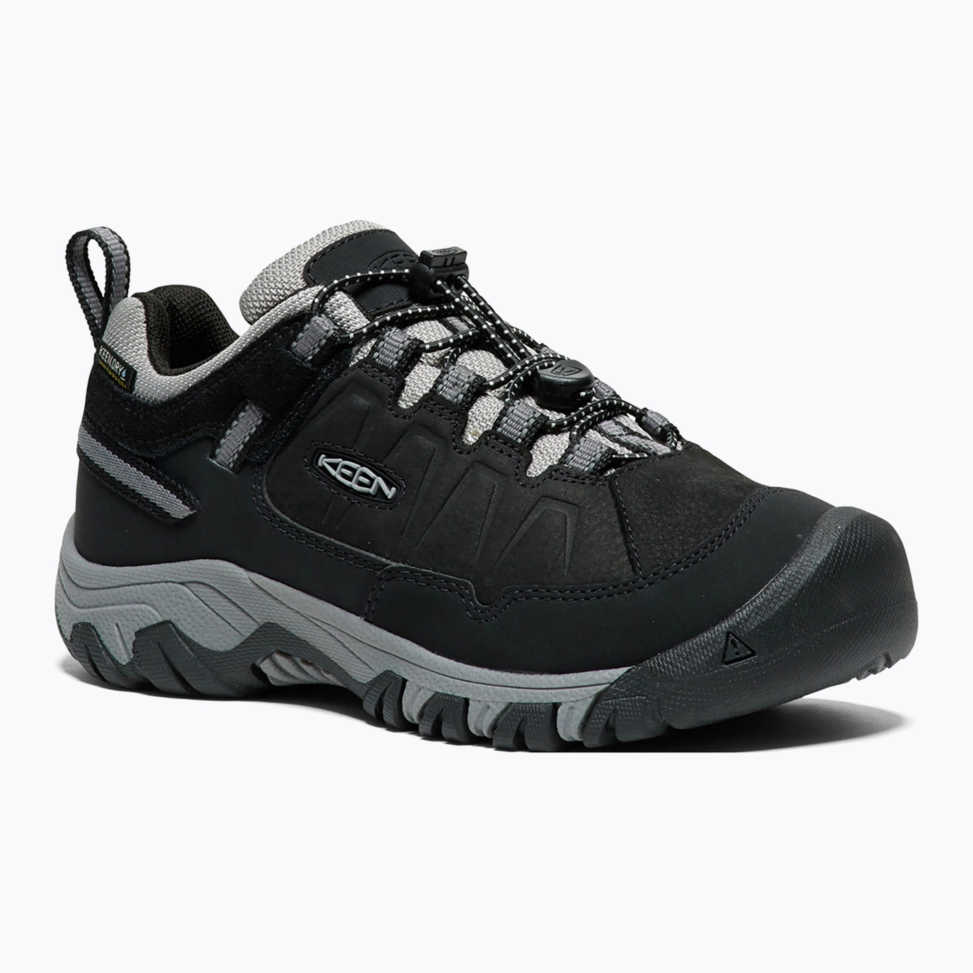 Buty trekkingowe dziecięce KEEN Targhee IV Low Waterproof black/steel grey 