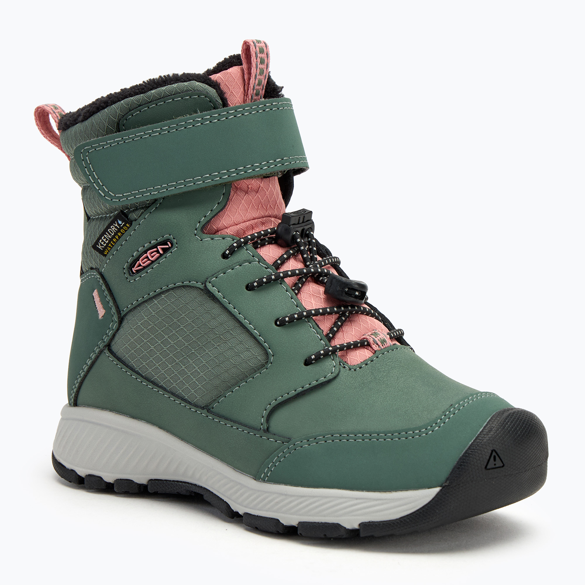 Śniegowce dziecięce KEEN Skua Winter WP dark forest/rose elegance 