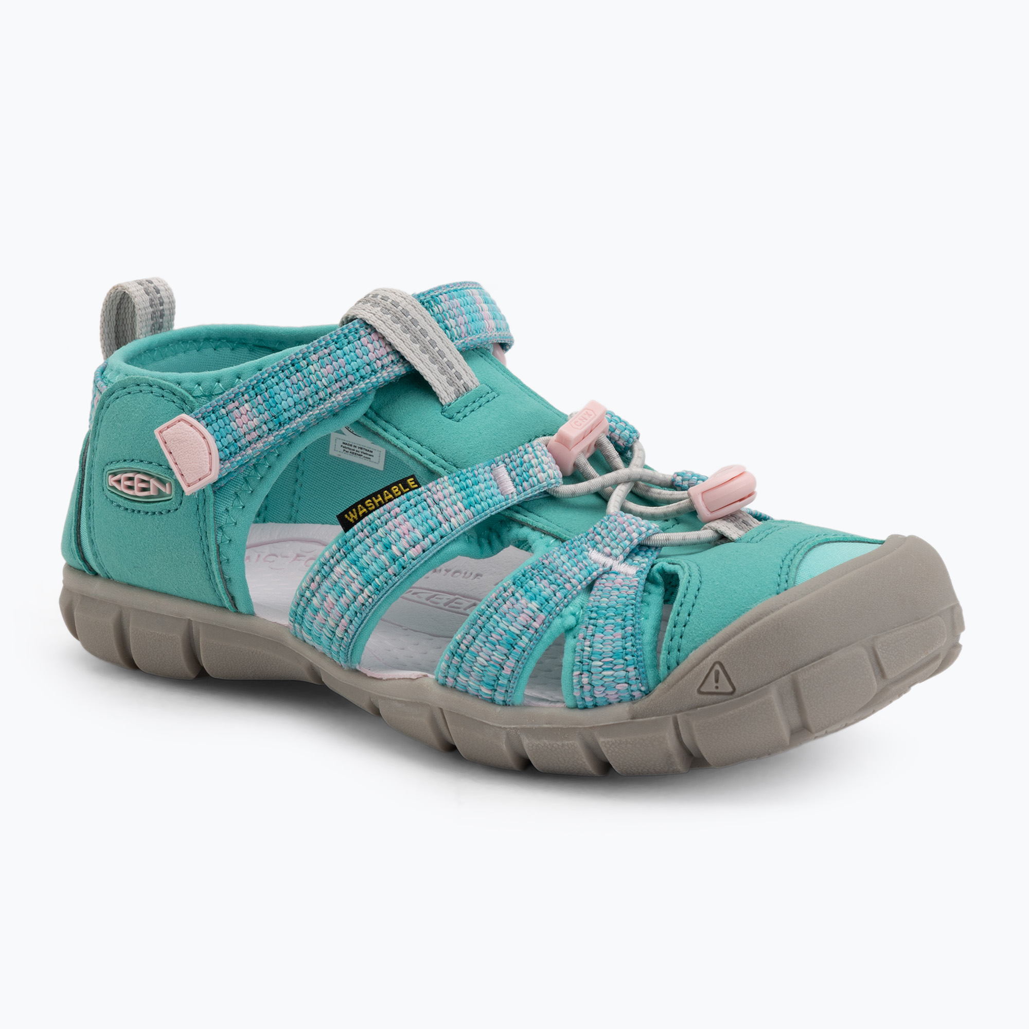 Sandały juniorskie KEEN Seacamp II CNX bright aqua/giggle pink 
