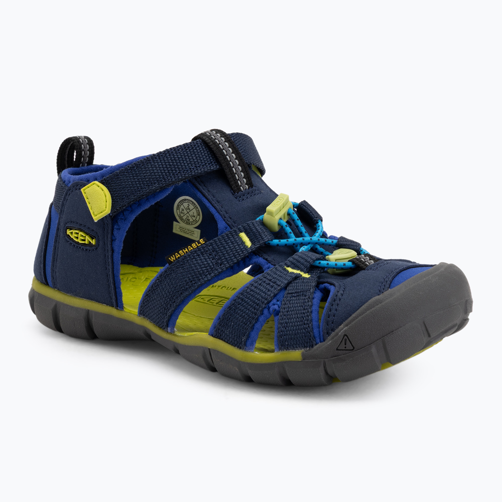Детски сандали KEEN Seacamp II CNX naval academy/chartreuse