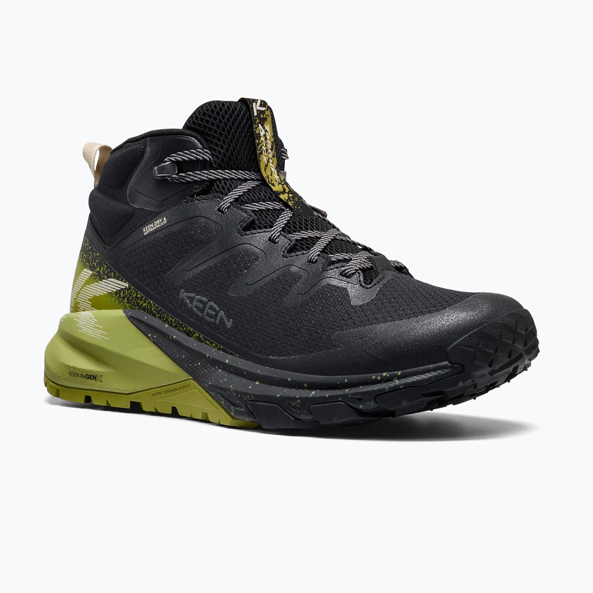 Încălțăminte de trekking pentru bărbați KEEN Targhee Apex Mid Wp black/golden cypress