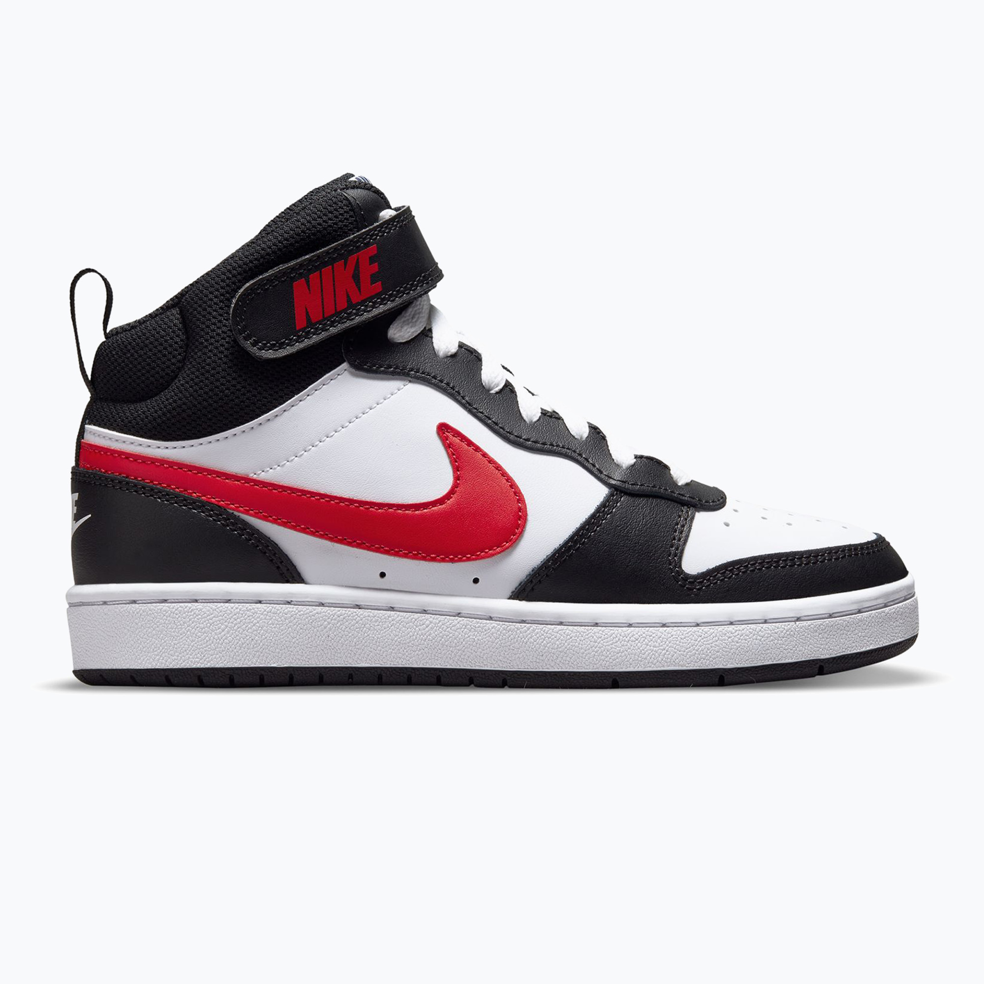 Buty dziecięce Nike Court Borough Mid 2 white/white/black/university red 