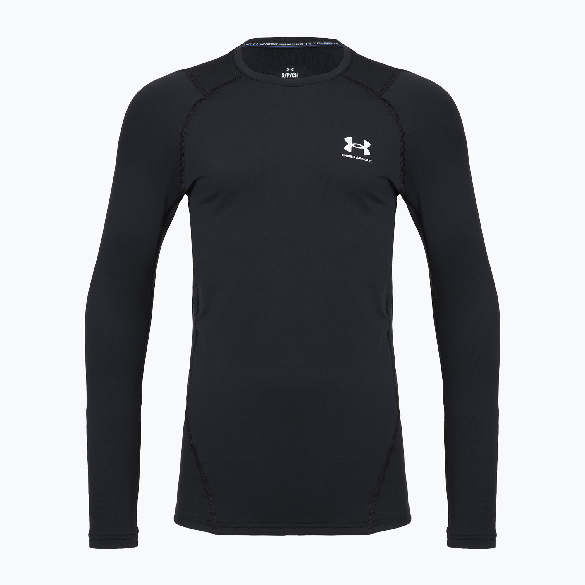 Мъжка блуза с дълъг ръкав за  тренировка Under Armour CG Armour Fitted Crew black/white