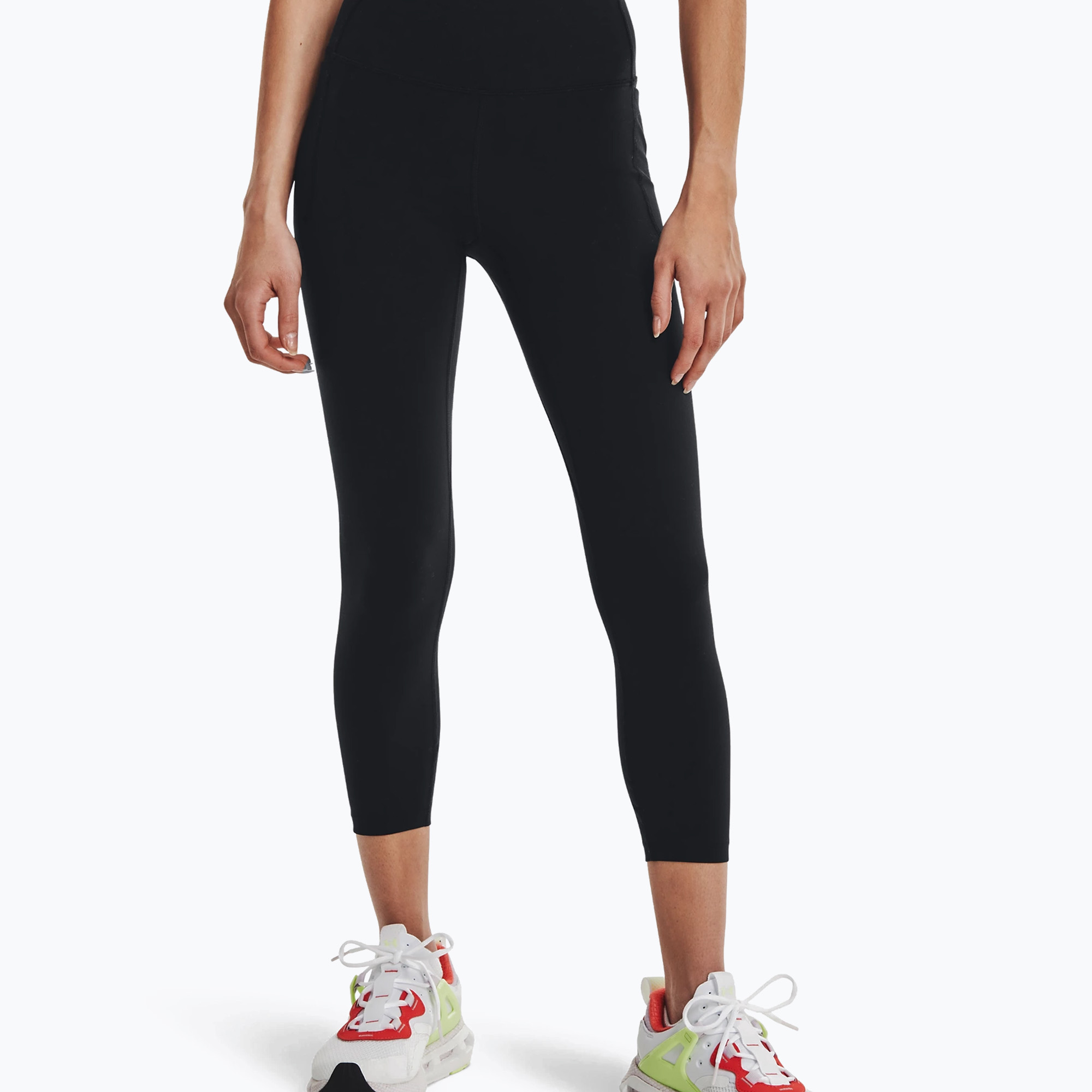 Legginsy treningowe damskie Under Armour Meridian Ankle black/metallic silver 