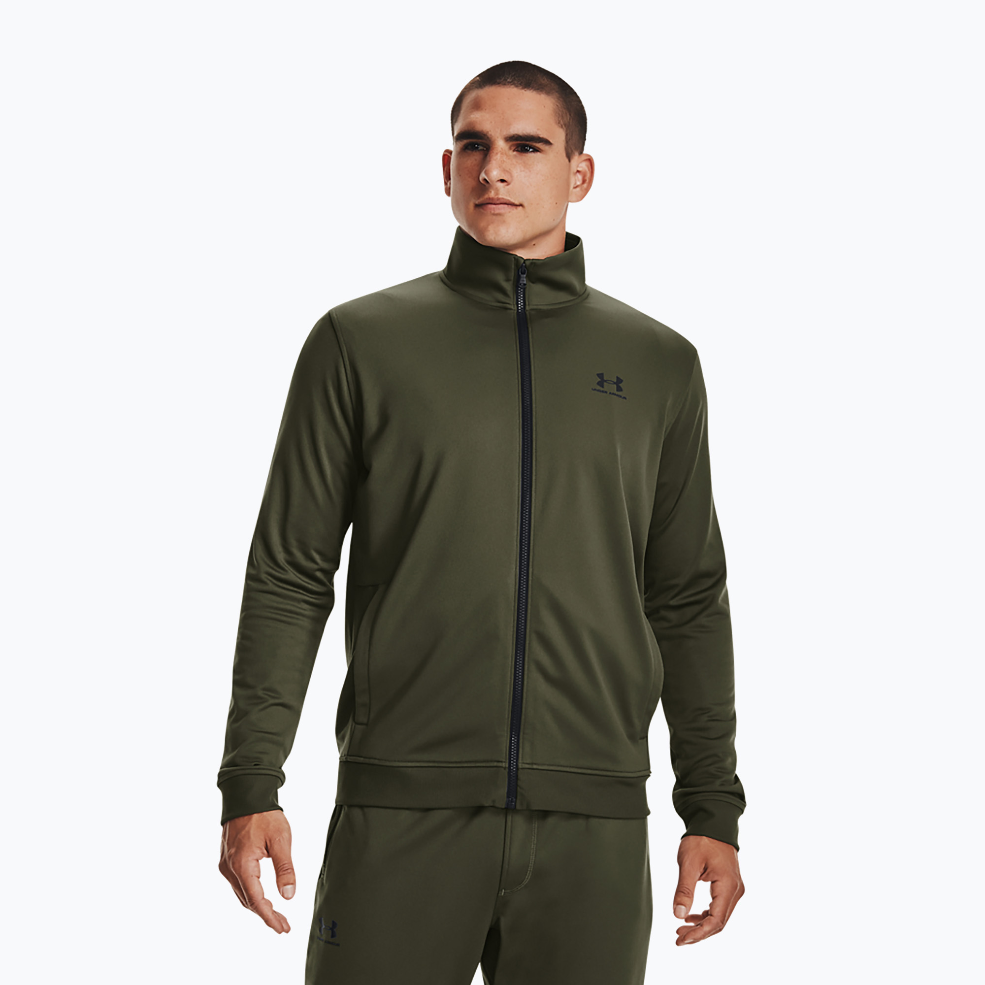 Мъжки суитшърт Under Armour Sportstyle Tricot marine od green/marine od green/black