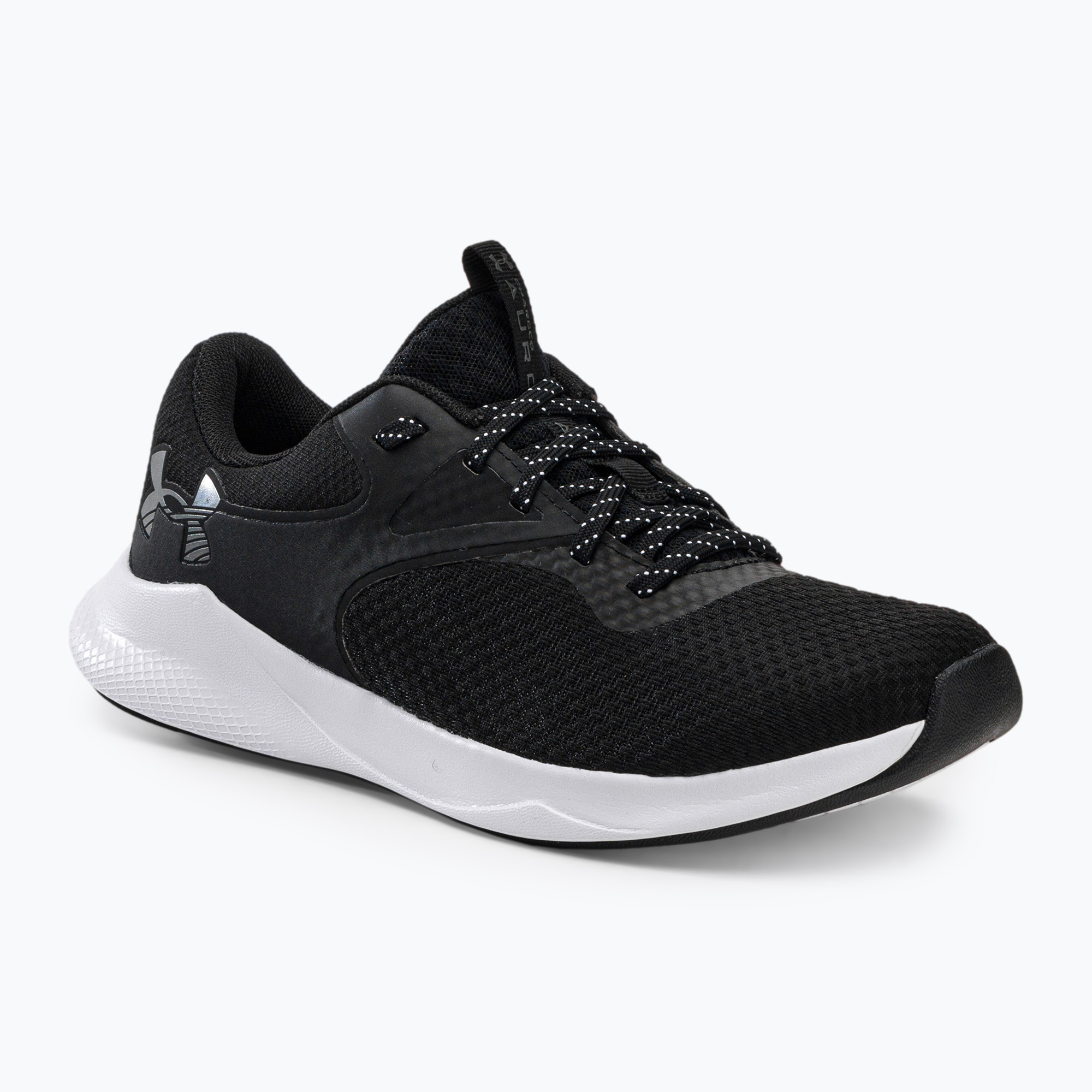 Buty treningowe damskie Under Armour W Charged Aurora 2 black/black/metallic warm silver 