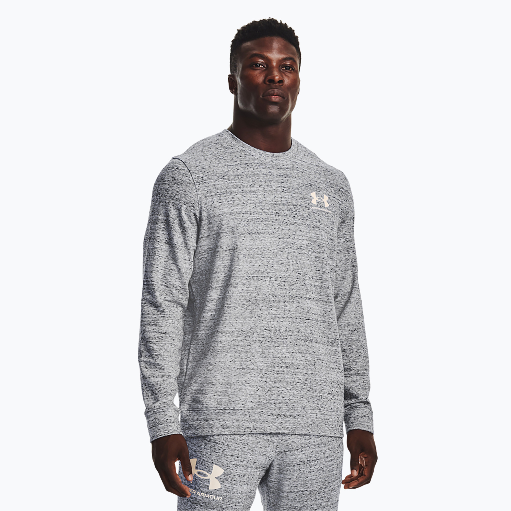 Bluza męska Under Armour Rival Terry Lc Crew onyx white/onyx white 