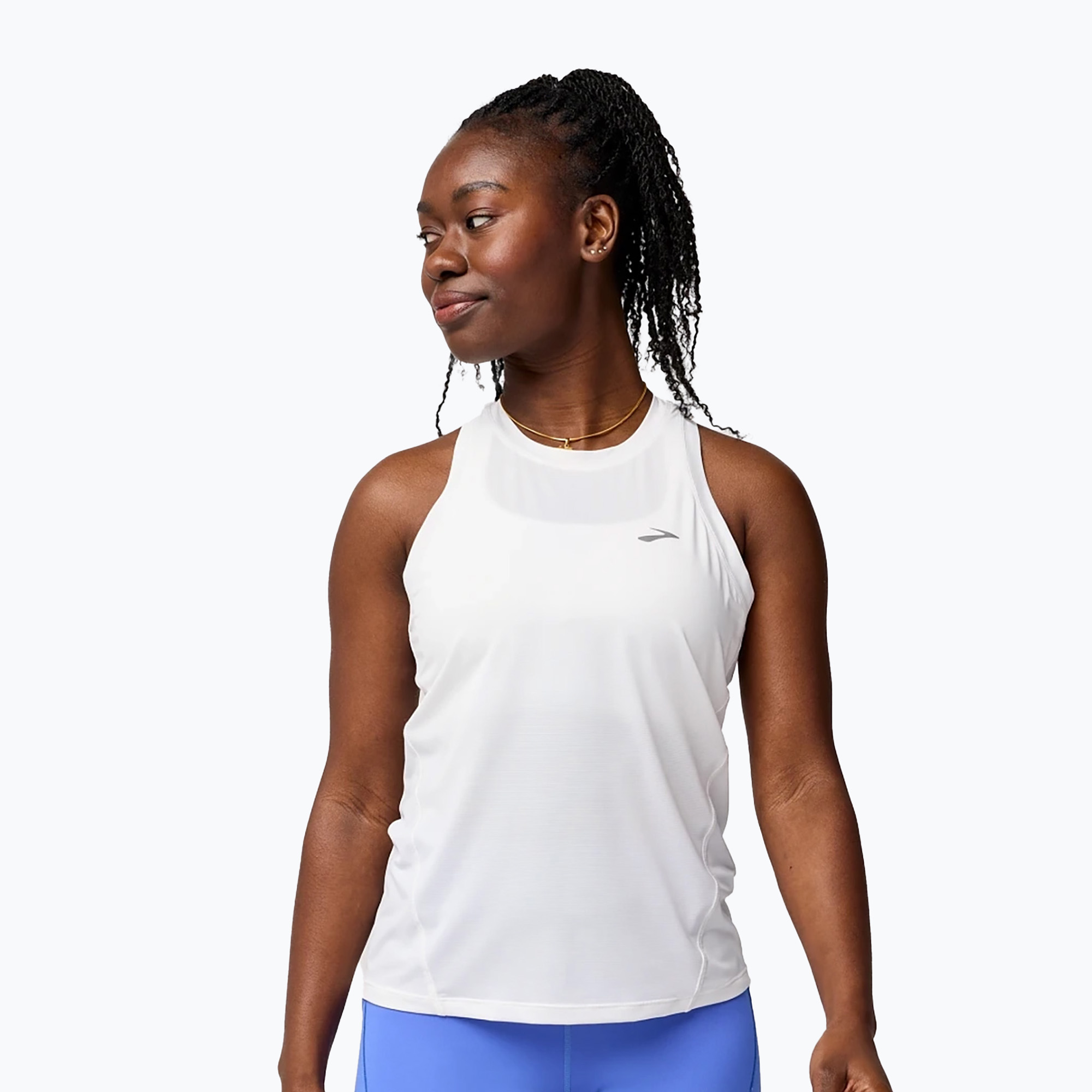 Women's running tank top Brooks Sprint Free Tank 3.0 white (XS)
