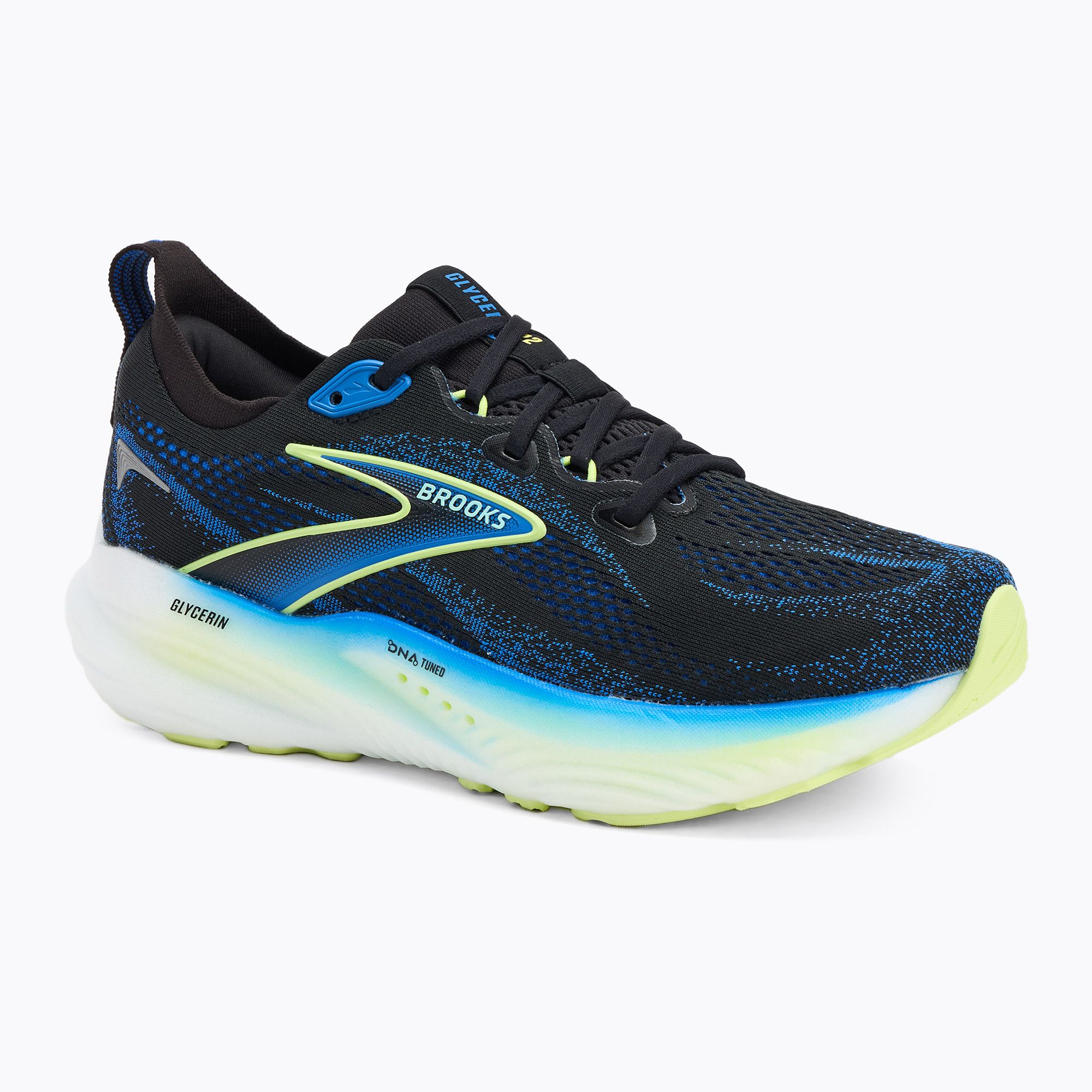Buty do biegania męskie Brooks Glycerin 22 black/cobalt/neo yellow 