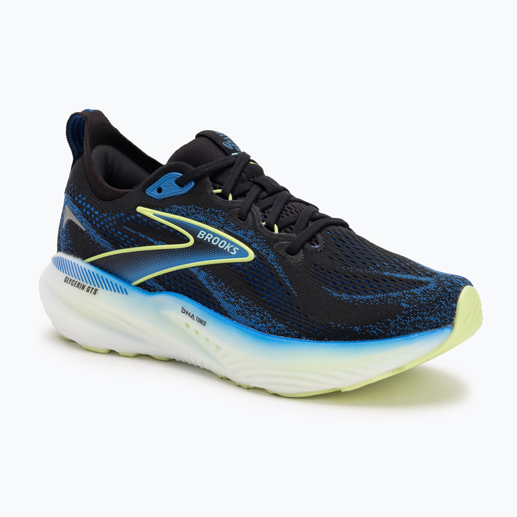 Buty do biegania męskie Brooks Glycerin GTS 22 black/cobalt/neo yellow 