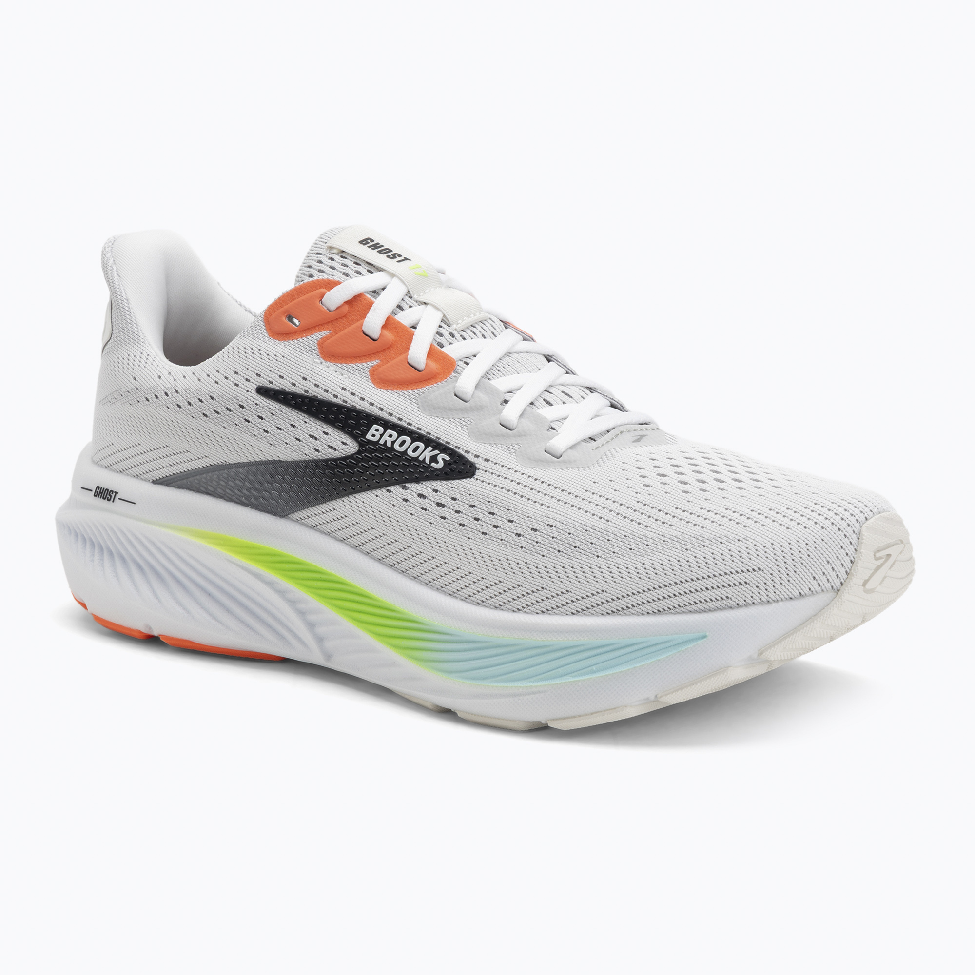 Buty do biegania męskie Brooks Ghost 17 white/pink clay/gecko 