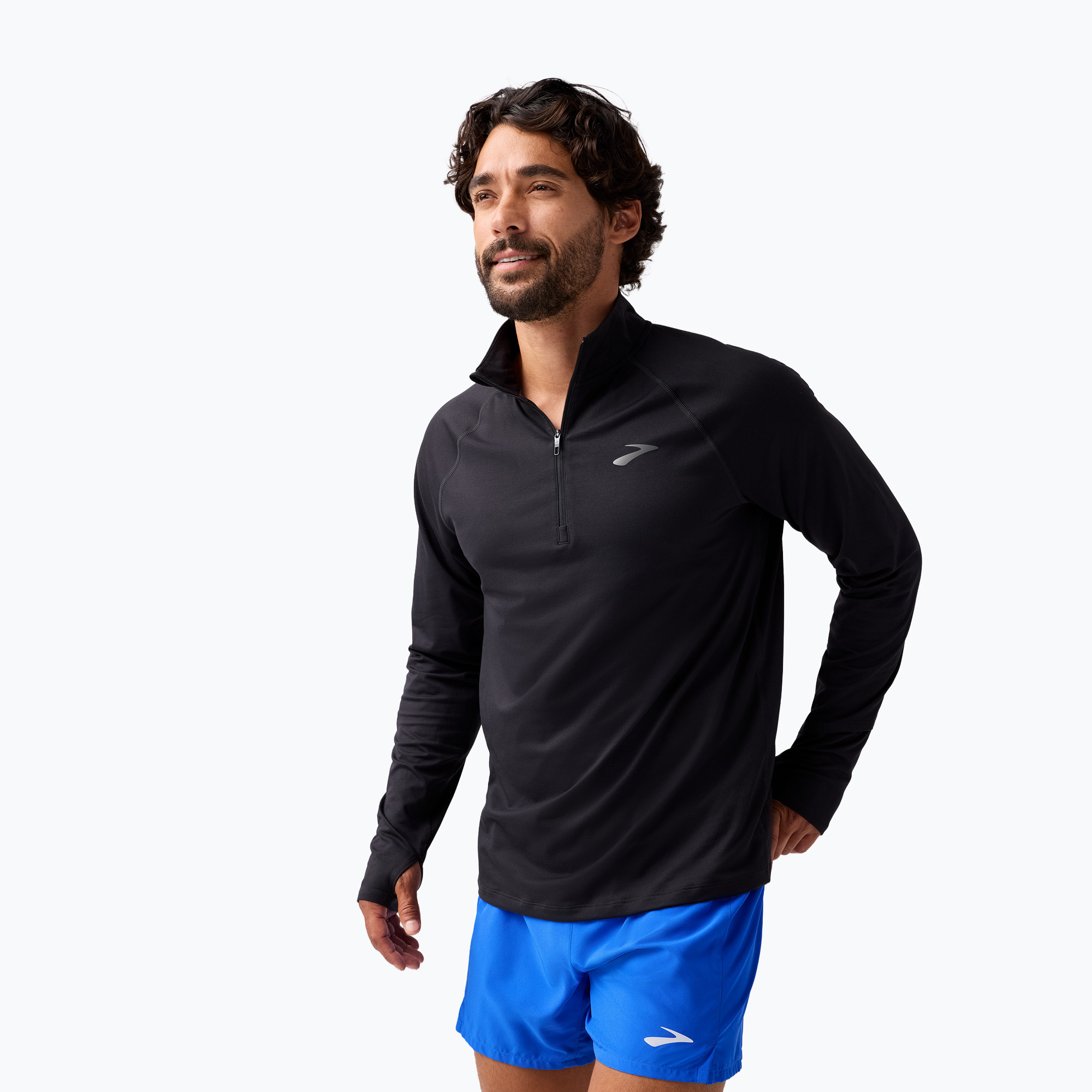 Bluza do biegania męska Brooks Dash 1/4 Zip 3.0 black 