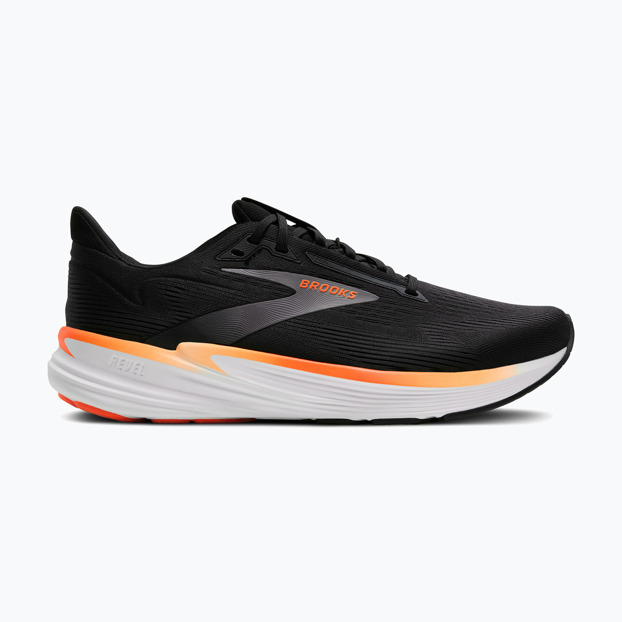 Pánske bežecké topánky Brooks Revel 8 black/excalibur/orange (Revel 8 1104681D011)