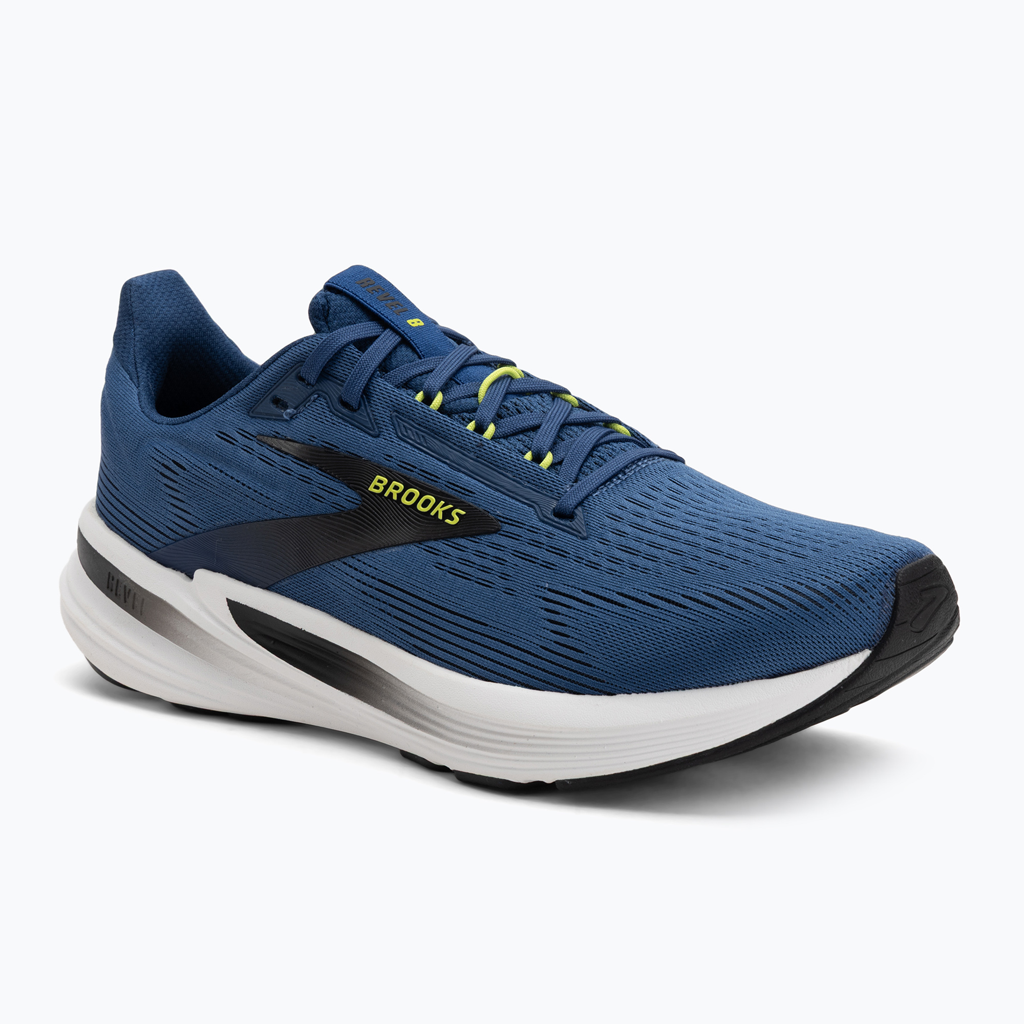 Buty do biegania męskie Brooks Revel 8 navy peony/black/acid lime 