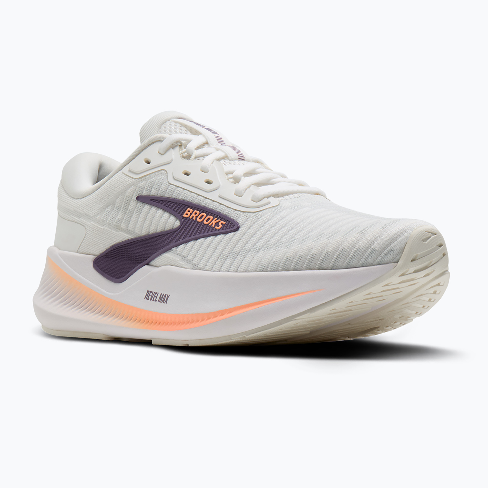 Buty do biegania damskie Brooks Revel Max brightwhite/mulledgrape/peach 