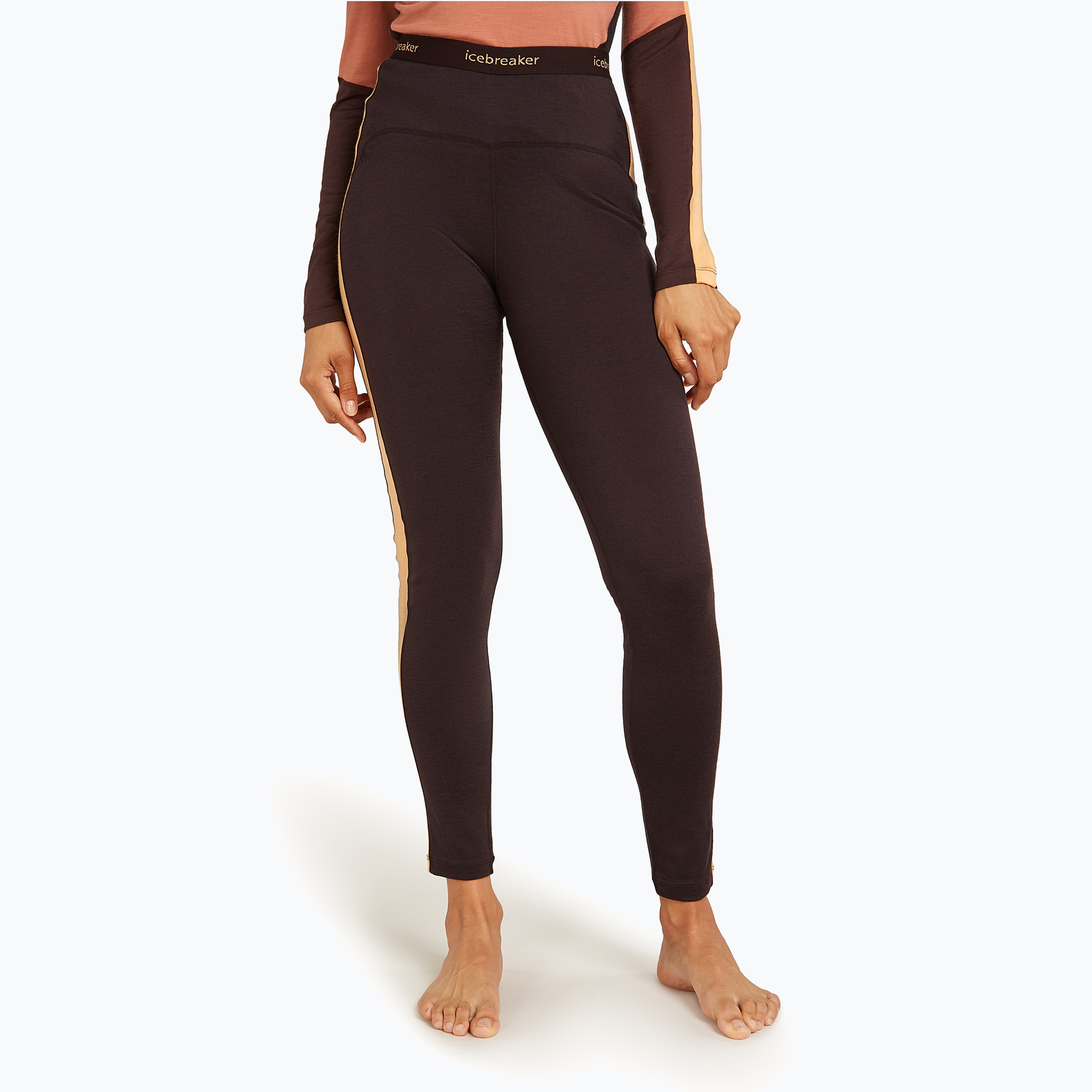 Pantaloni termoactiv pentru femei icebreaker 200 Oasis Sonebula Leggings bittersweet/feldspar (200 Oasis Sonebula Leggings IB0A59JS05U1)