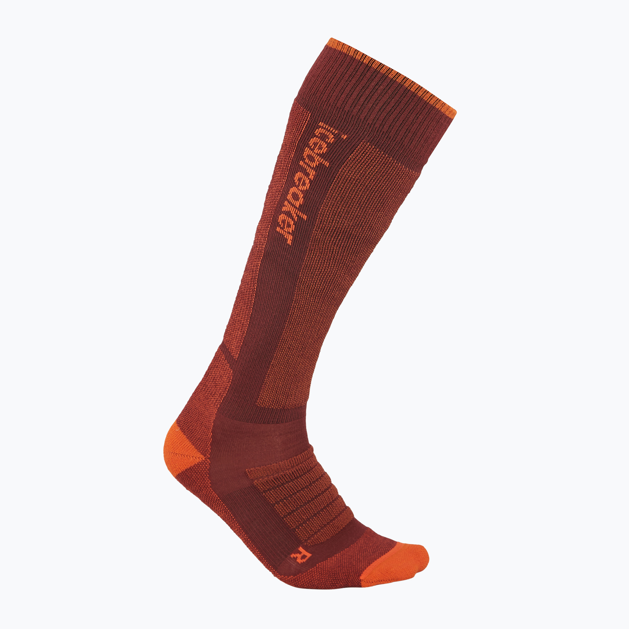 Pánske lyžiarske ponožky Icebreaker Merino Ski+ Medium OTC port/blaze/cedar wood (Merino Ski+ Medium OTC IB0A573P04Q1)