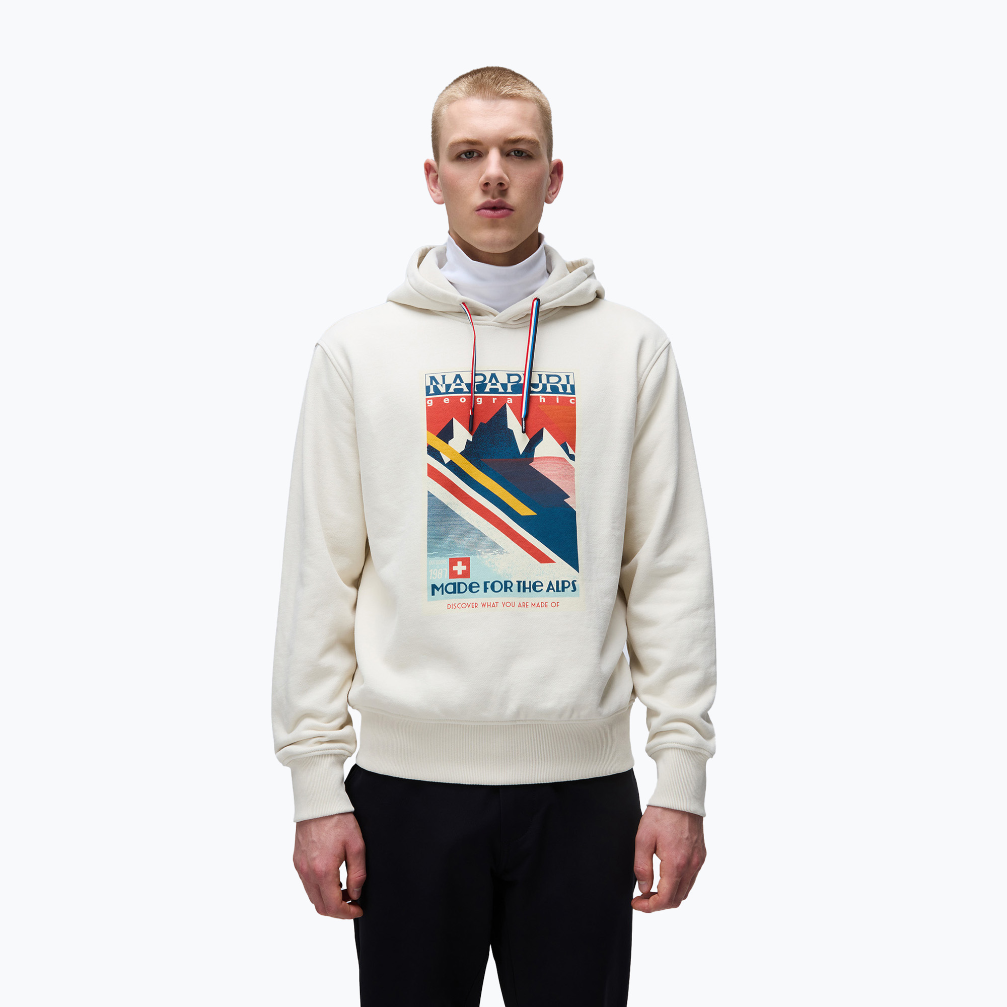 Bluza męska Napapijri B-Portalet Hooded beige dimity 