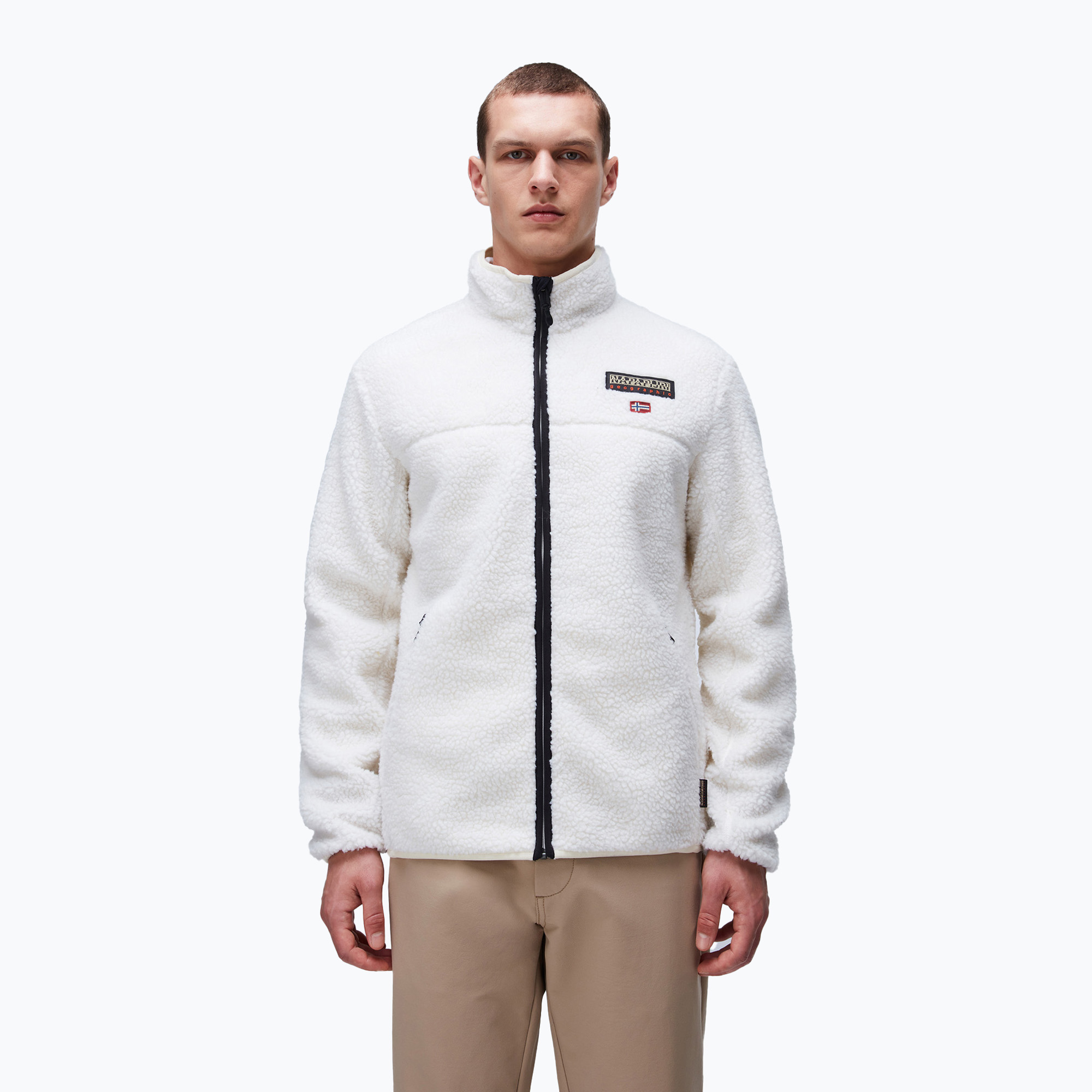 Bluza męska Napapijri T-Tynik Full Zip beige dimity 