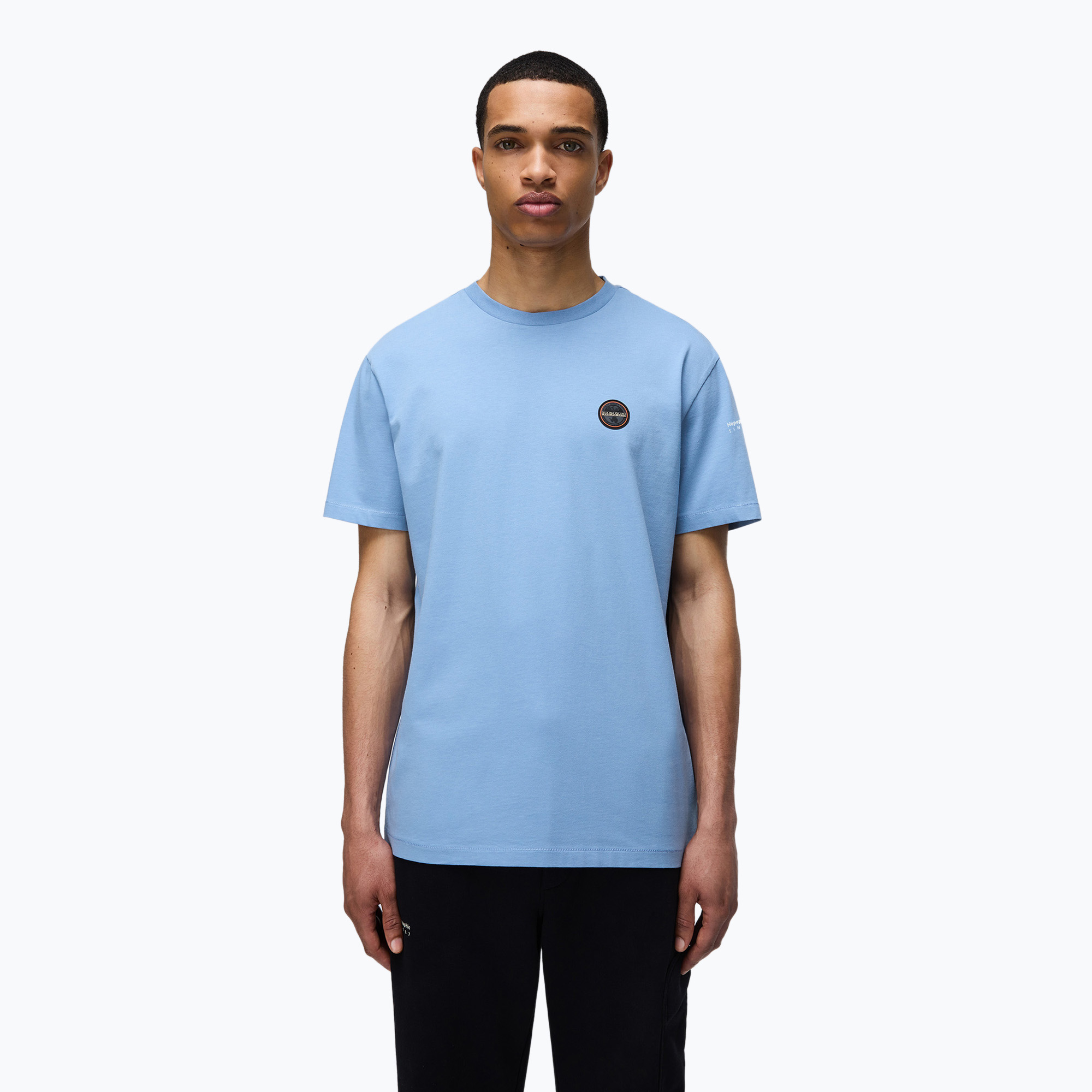 Koszulka męska Napapijri S-Badge blue ashleigh 