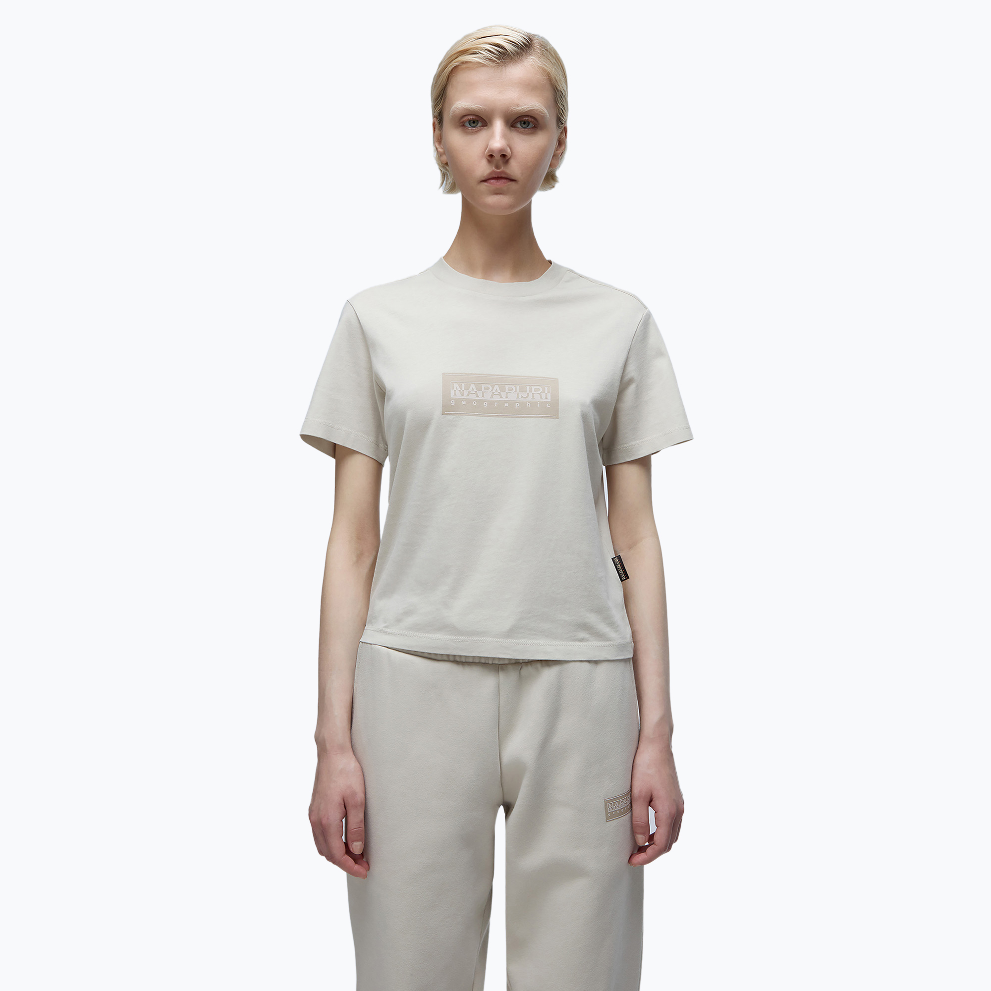 Dámske tričko Napapijri S-Suze beige silvr n90 (S-Suze SS NP0A4HZAN901)
