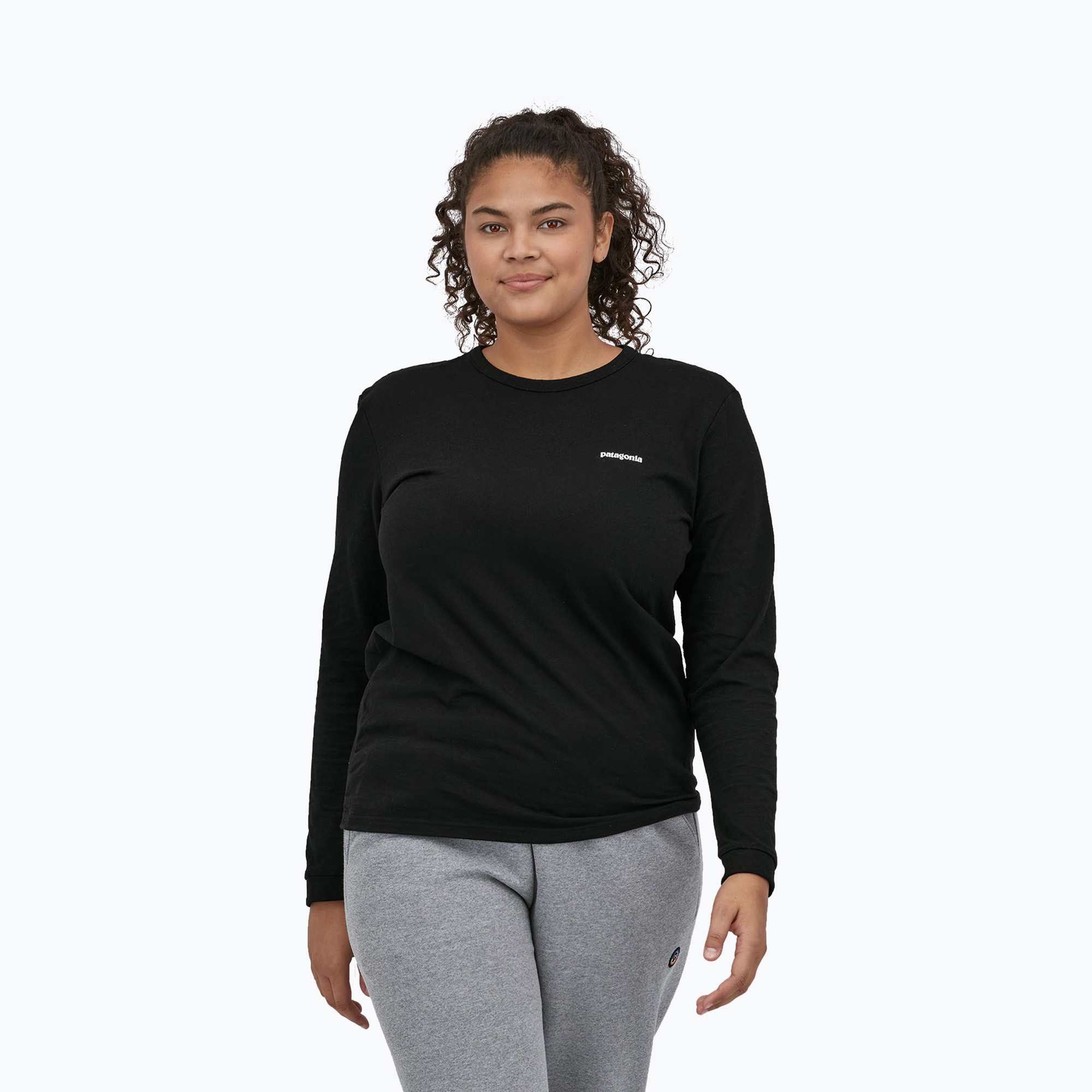 Longsleeve damski Patagonia P-6 Logo Responsibili-Tee black 