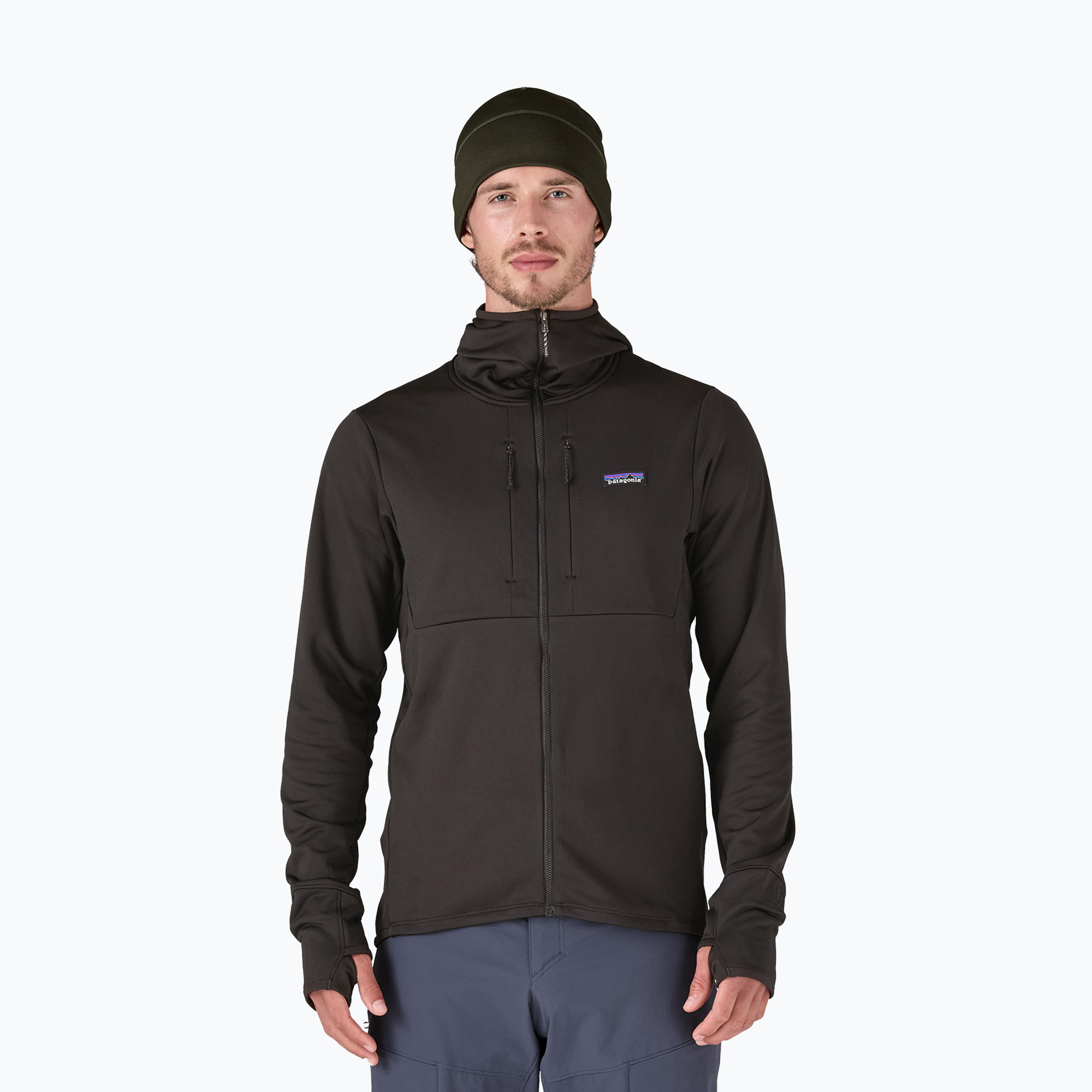 Bluza trekkingowa męska Patagonia R1 Thermal Full Zip Hoody black 