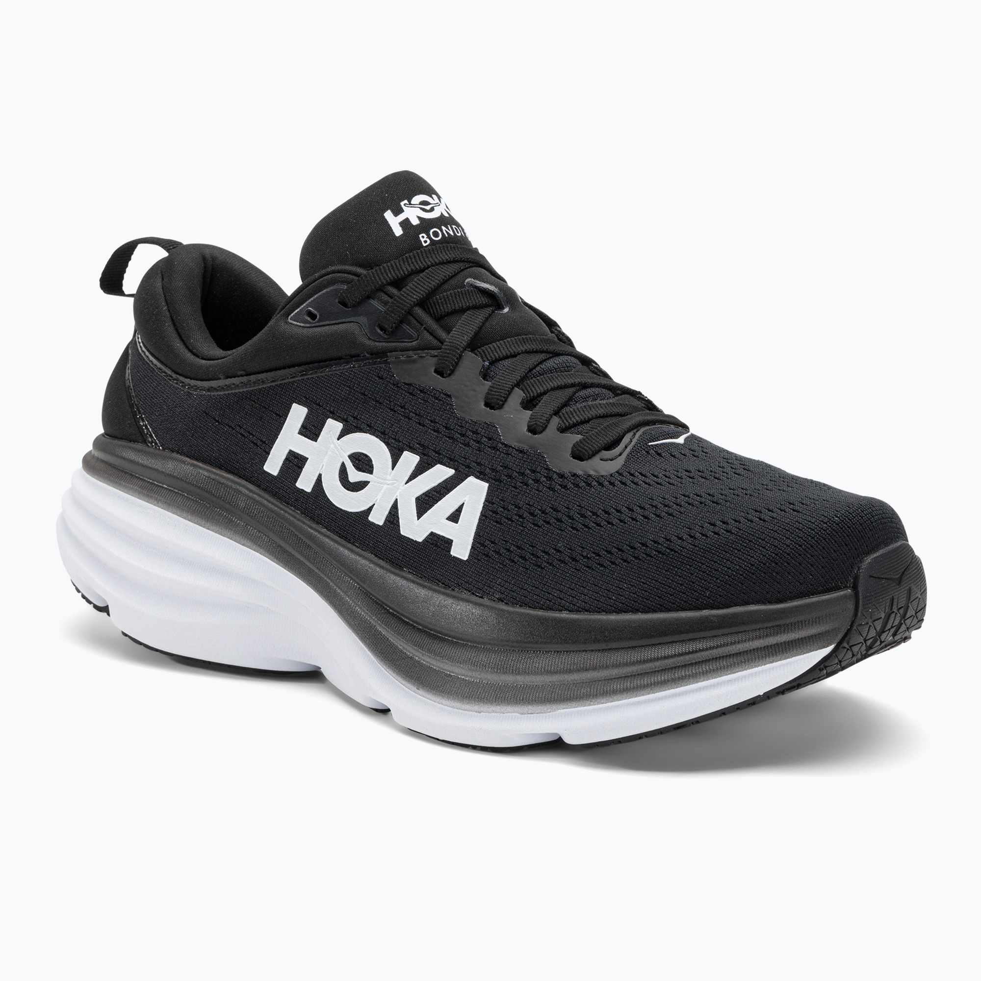 Men's running shoes HOKA Bondi 8 black/white (48 EU)
