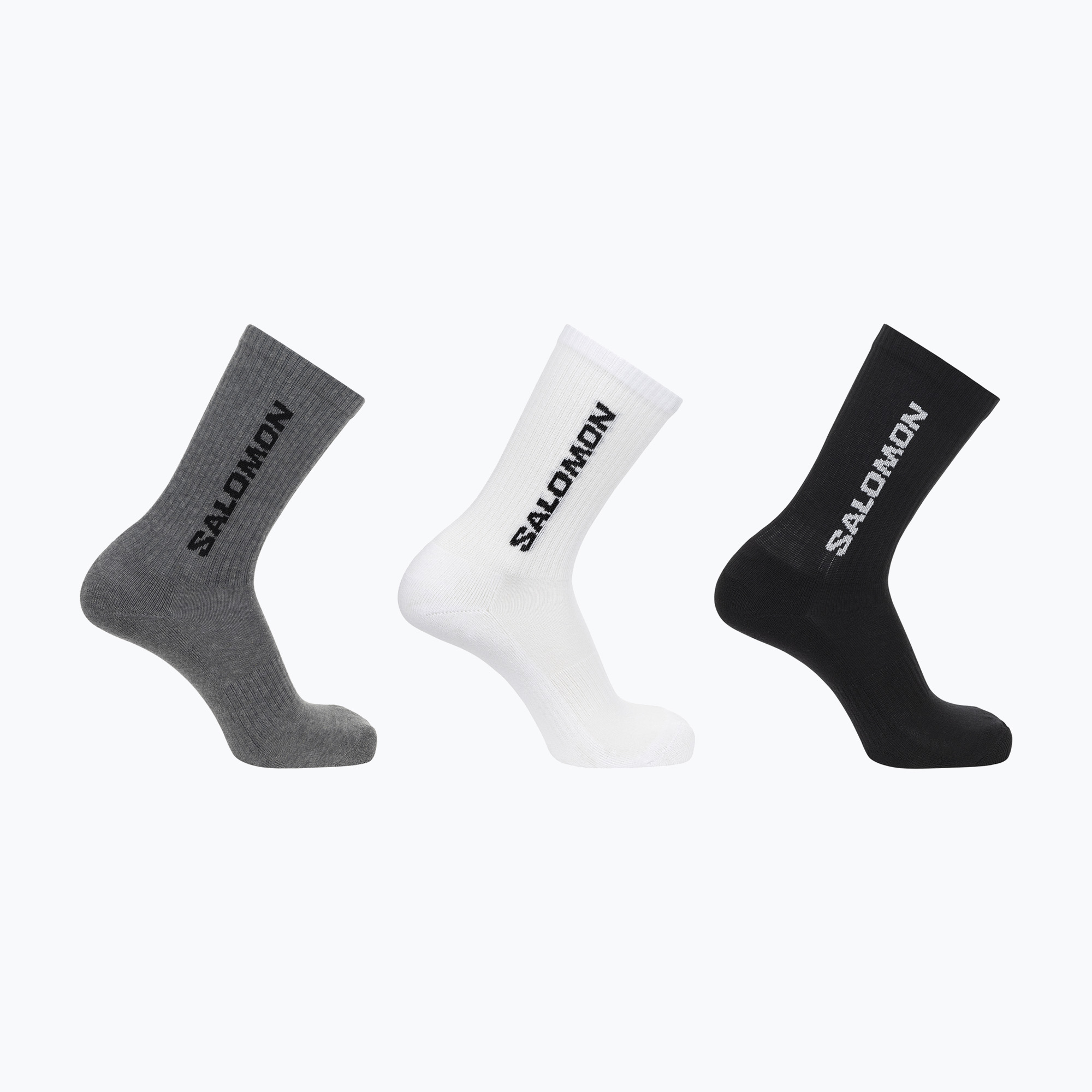 Salomon Everyday Crew 3 paia di calze da trekking nero/bianco/grigio med.