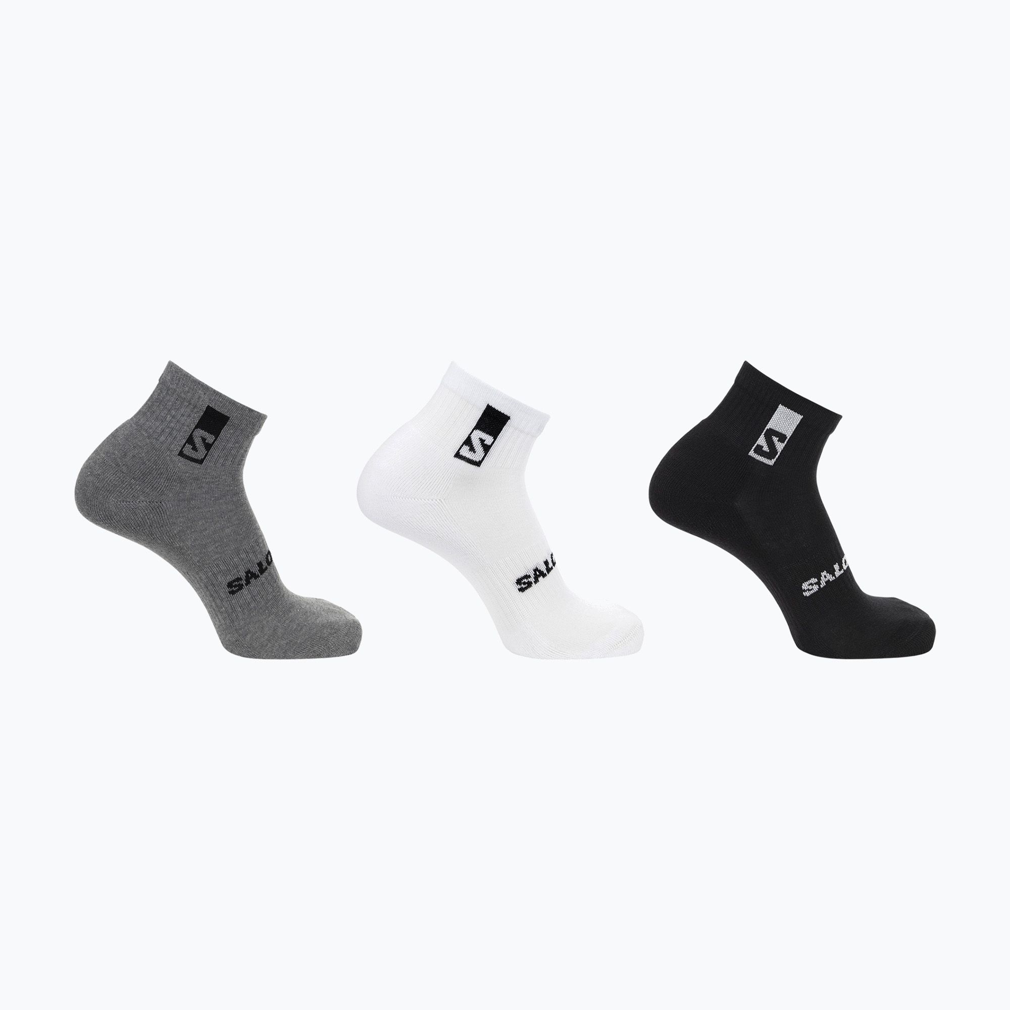 Salomon Everyday Ankle trekingové ponožky 3 páry čierna/biela/medová šedá (Everyday Ankle LC2086700)