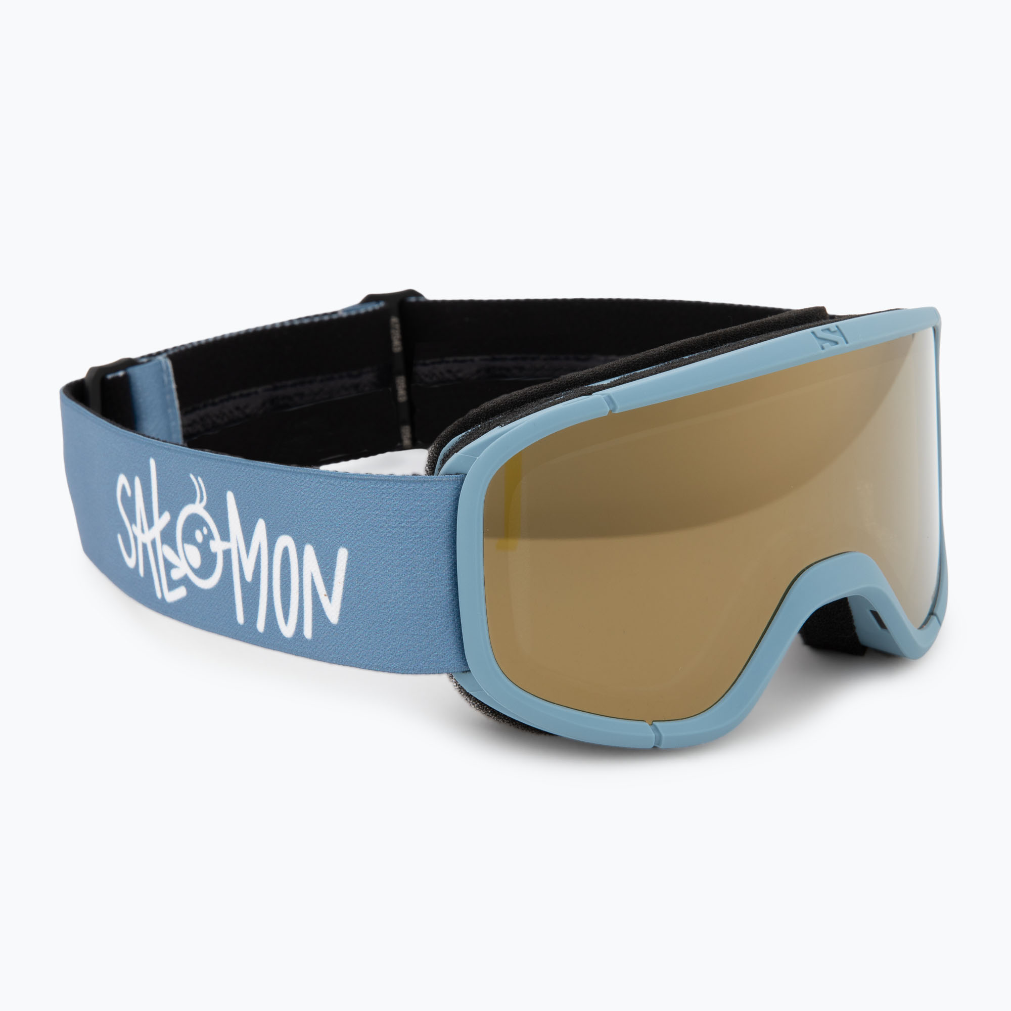 Salomon Rio Jr children's ski goggles smoke blue/flash gold