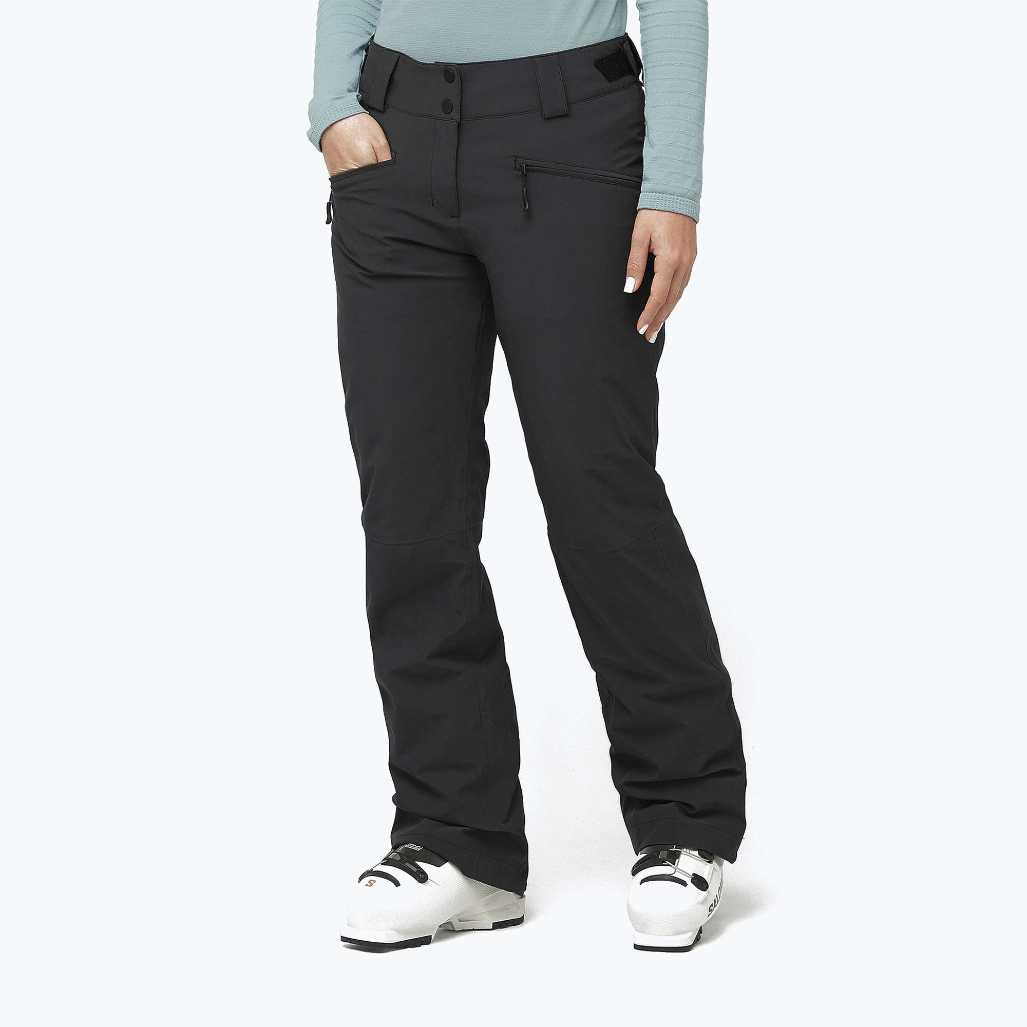 Pantaloni da sci da donna Salomon Edge nero profondo (M/R) (Edge LC2150500)