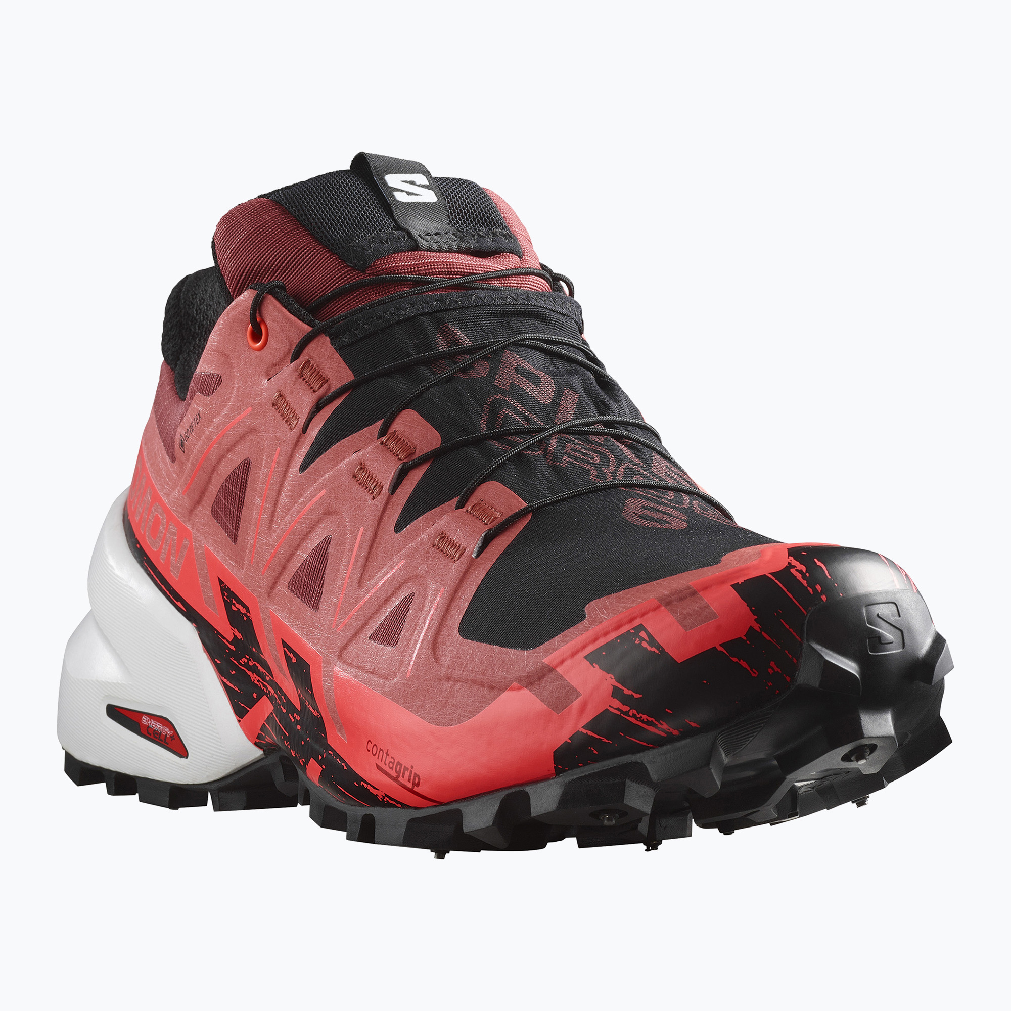 Buty do biegania męskie Salomon Spikecross 6 GTX cow hide/black/neon flame 